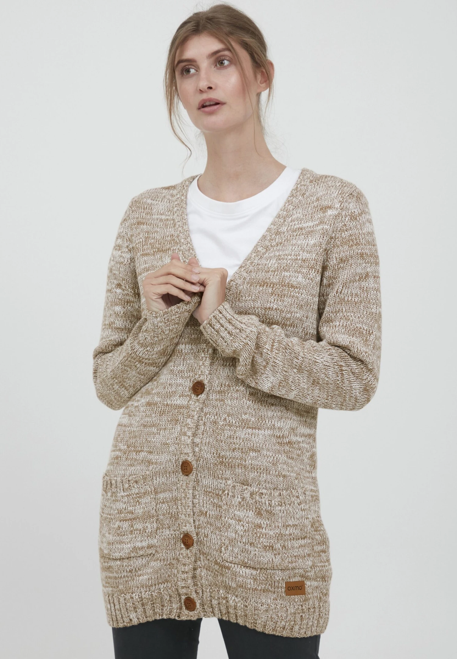 OXMO OXHILEMONA - Cardigan - Dune 4 OXMO OXHILEMONA - Cardigan - Dune - Image 4