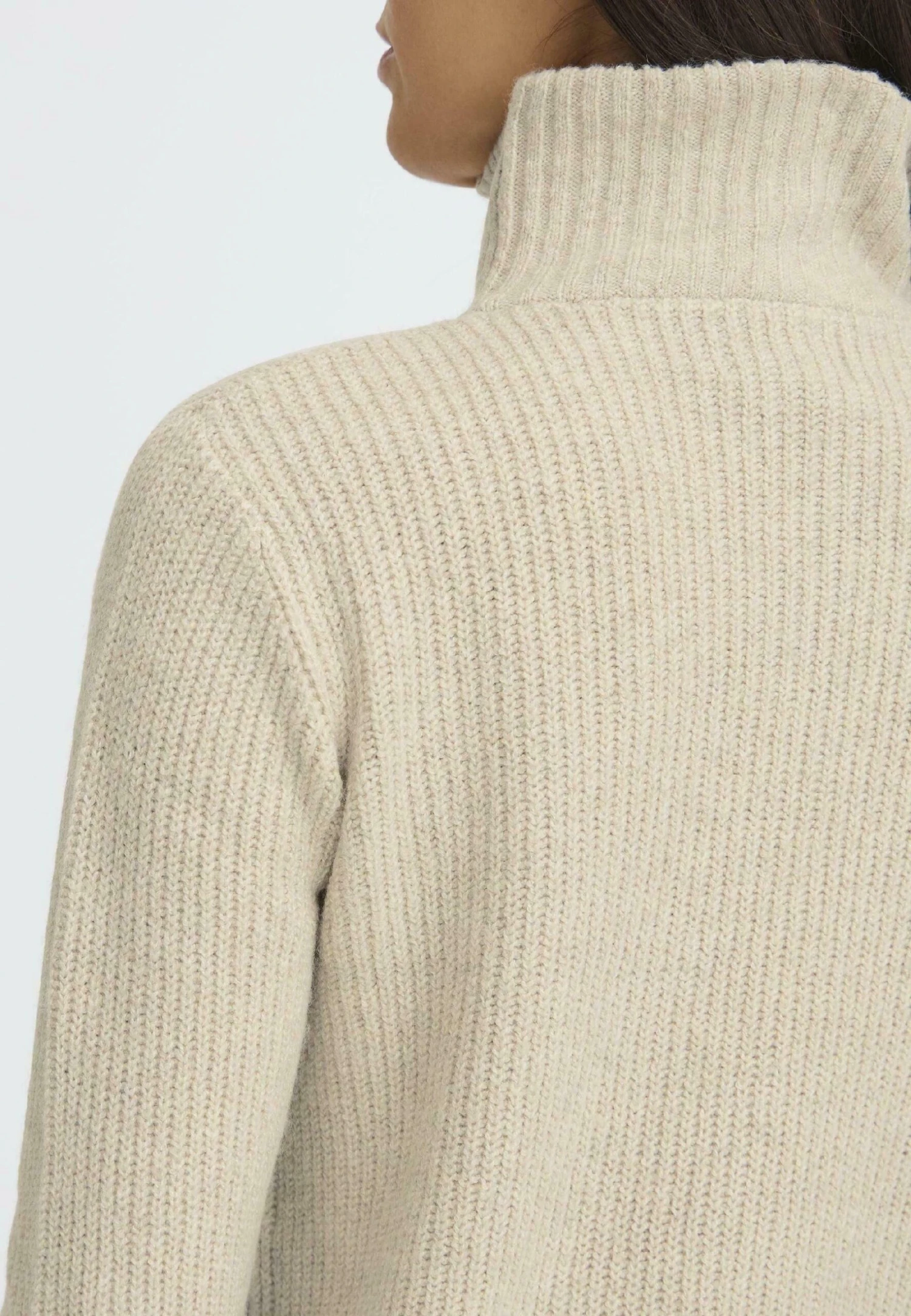 OXMO BMMOLARA HALFZIP - Jumper - Oatmeal Melange 5 OXMO BMMOLARA HALFZIP - Jumper - Oatmeal Melange - Image 5