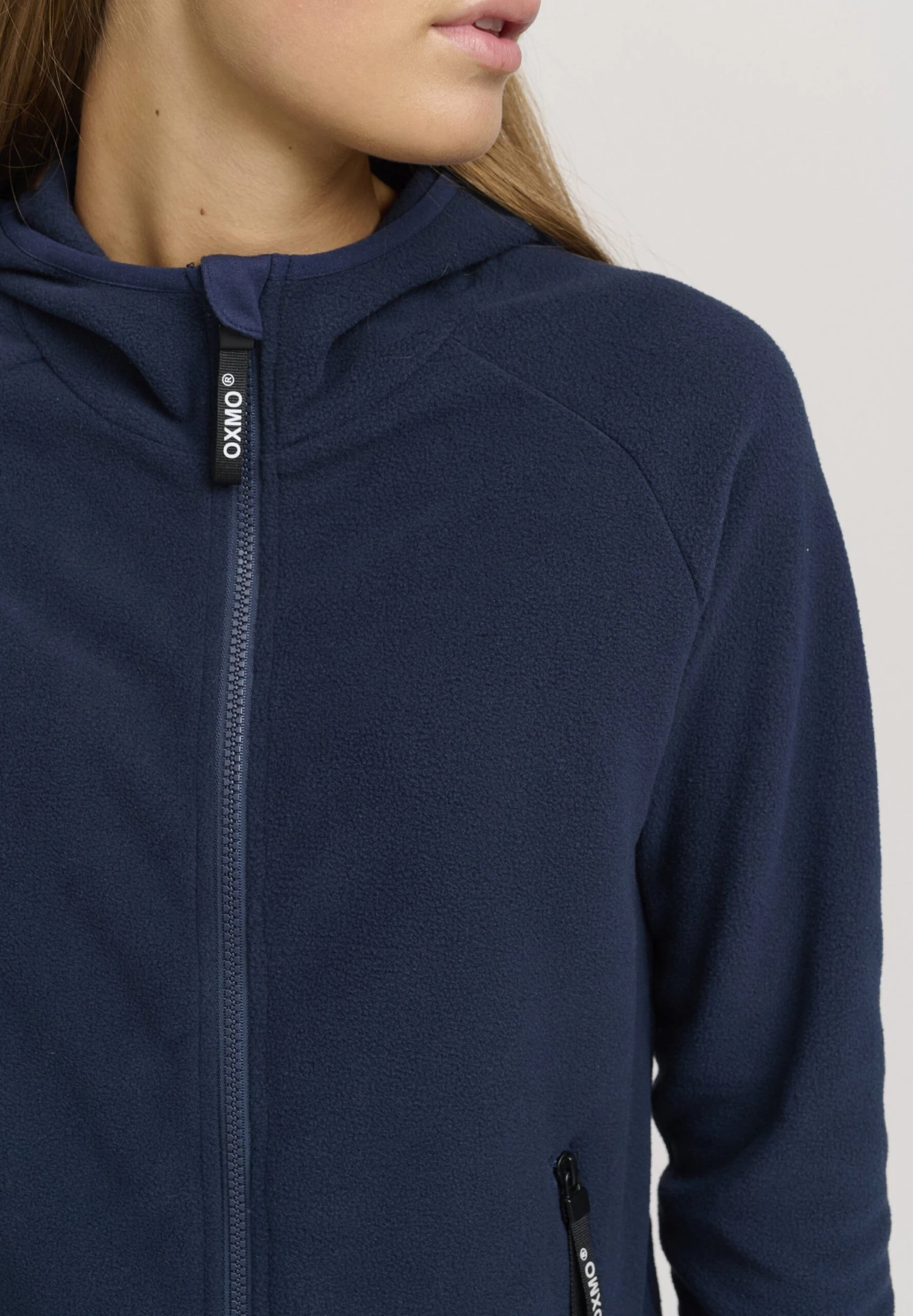 OXMO OXFinja - Fleece Jacket - Blue 4 OXMO OXFinja - Fleece Jacket - Blue - Image 4