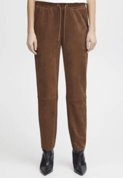 OXMO OXJUDITH REGULAR FIT - Trousers - Brunette