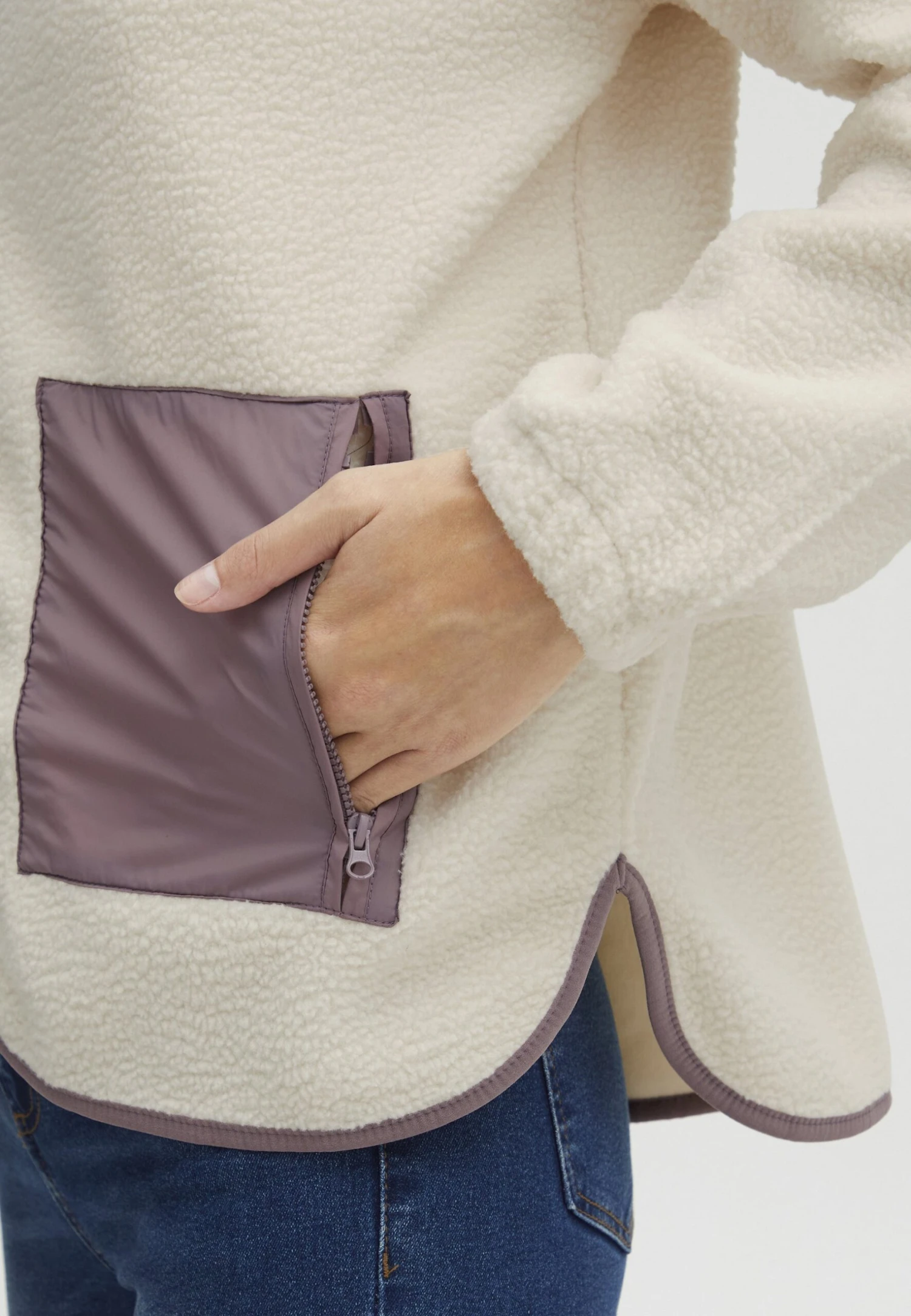 OXMO OXPiper - Fleece Jacket - Birch 5 OXMO OXPiper - Fleece Jacket - Birch - Image 5