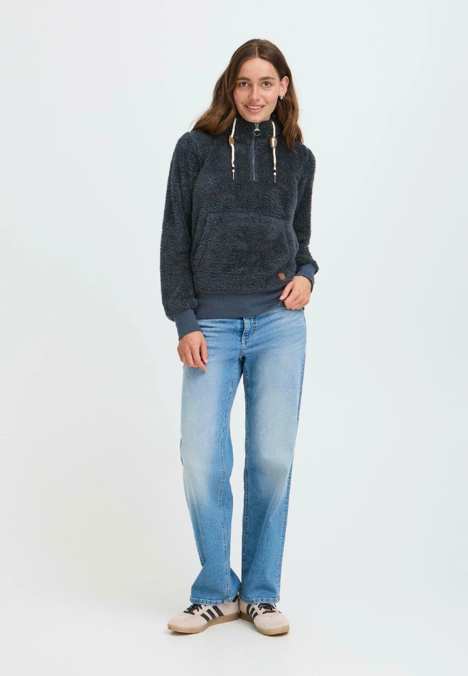 OXMO OXANOUSH FLEECE - Fleece Jumper - Total Eclipse 2 OXMO OXANOUSH FLEECE - Fleece Jumper - Total Eclipse - Image 2