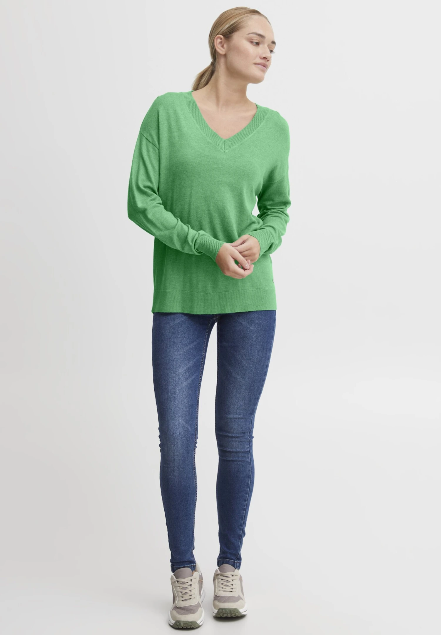 OXMO OXHelle - Jumper - Ming Green Melange 2 OXMO OXHelle - Jumper - Ming Green Melange - Image 2