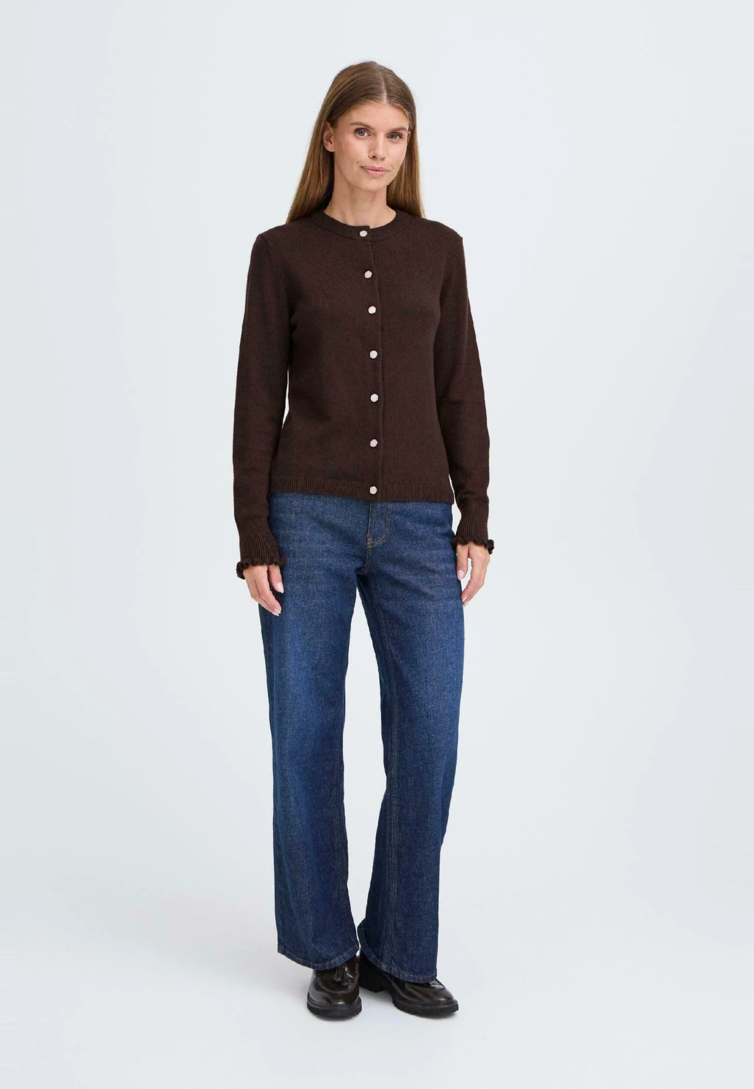 OXMO BMMNERA - Cardigan - Coffee Bean 2 OXMO BMMNERA - Cardigan - Coffee Bean - Image 2