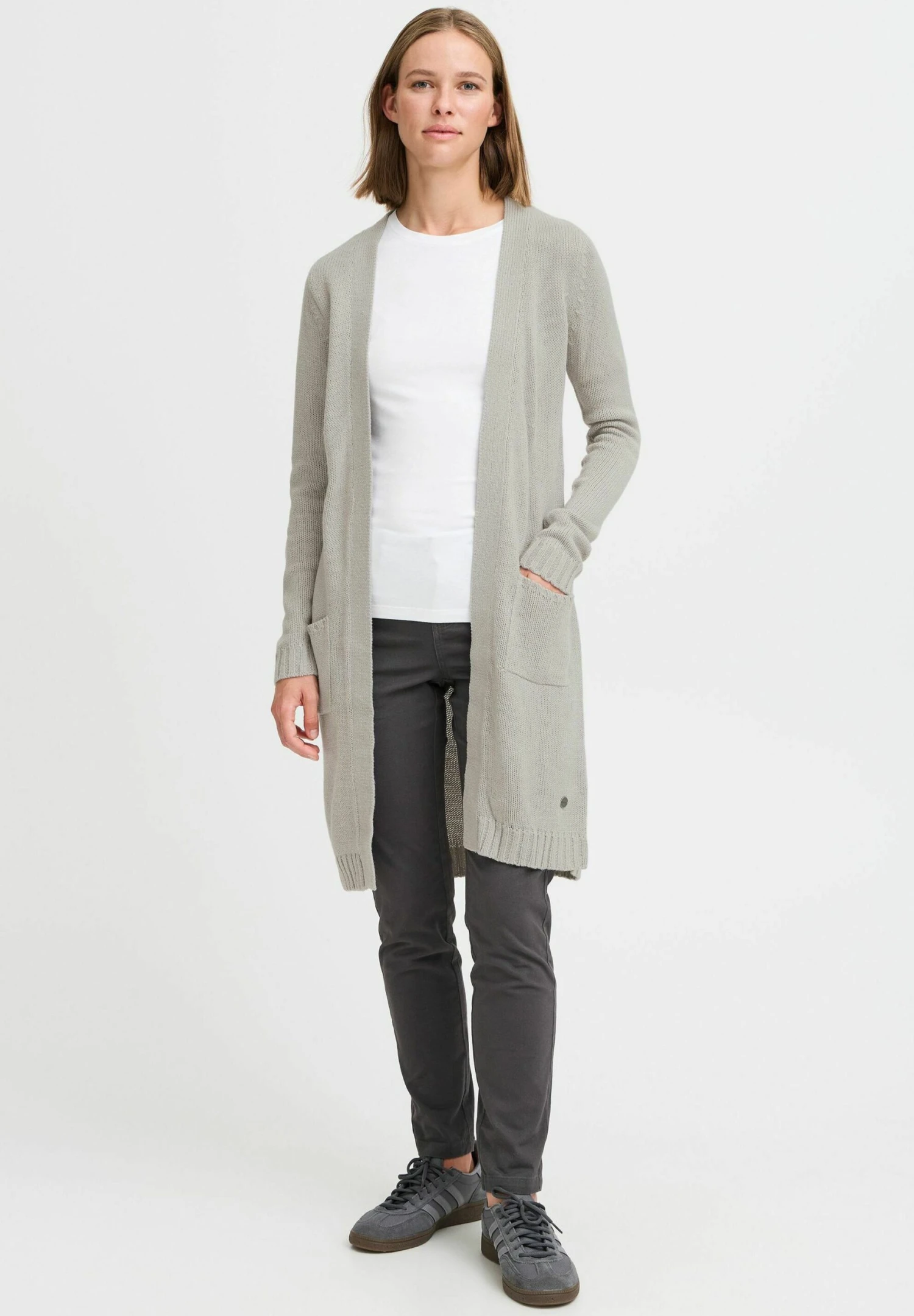 OXMO OXCABBA - Cardigan - Mid Grey 2 OXMO OXCABBA - Cardigan - Mid Grey - Image 2