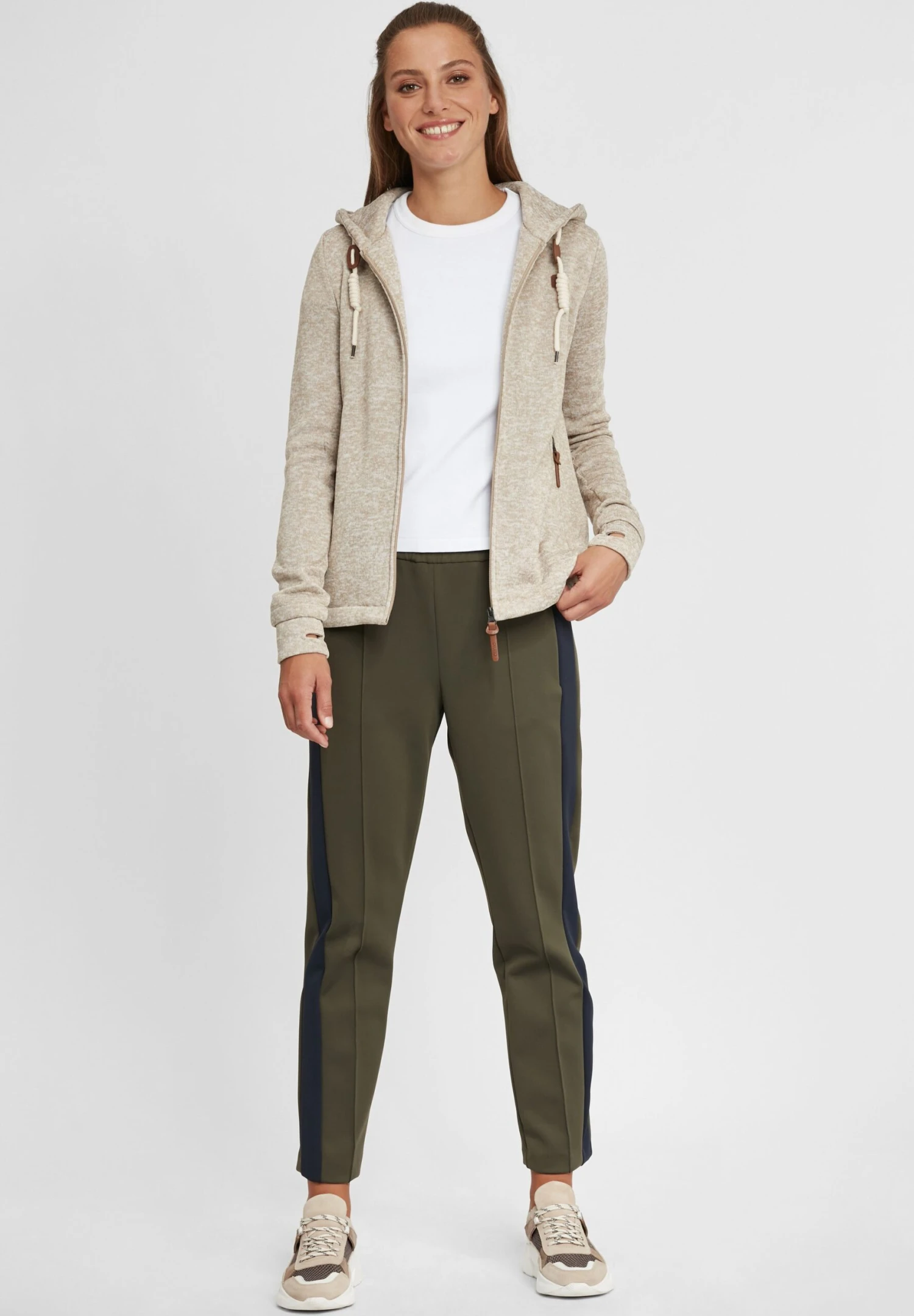 OXMO OXThory - Zip-up Sweatshirt - Dune 2 OXMO OXThory - Zip-up Sweatshirt - Dune - Image 2