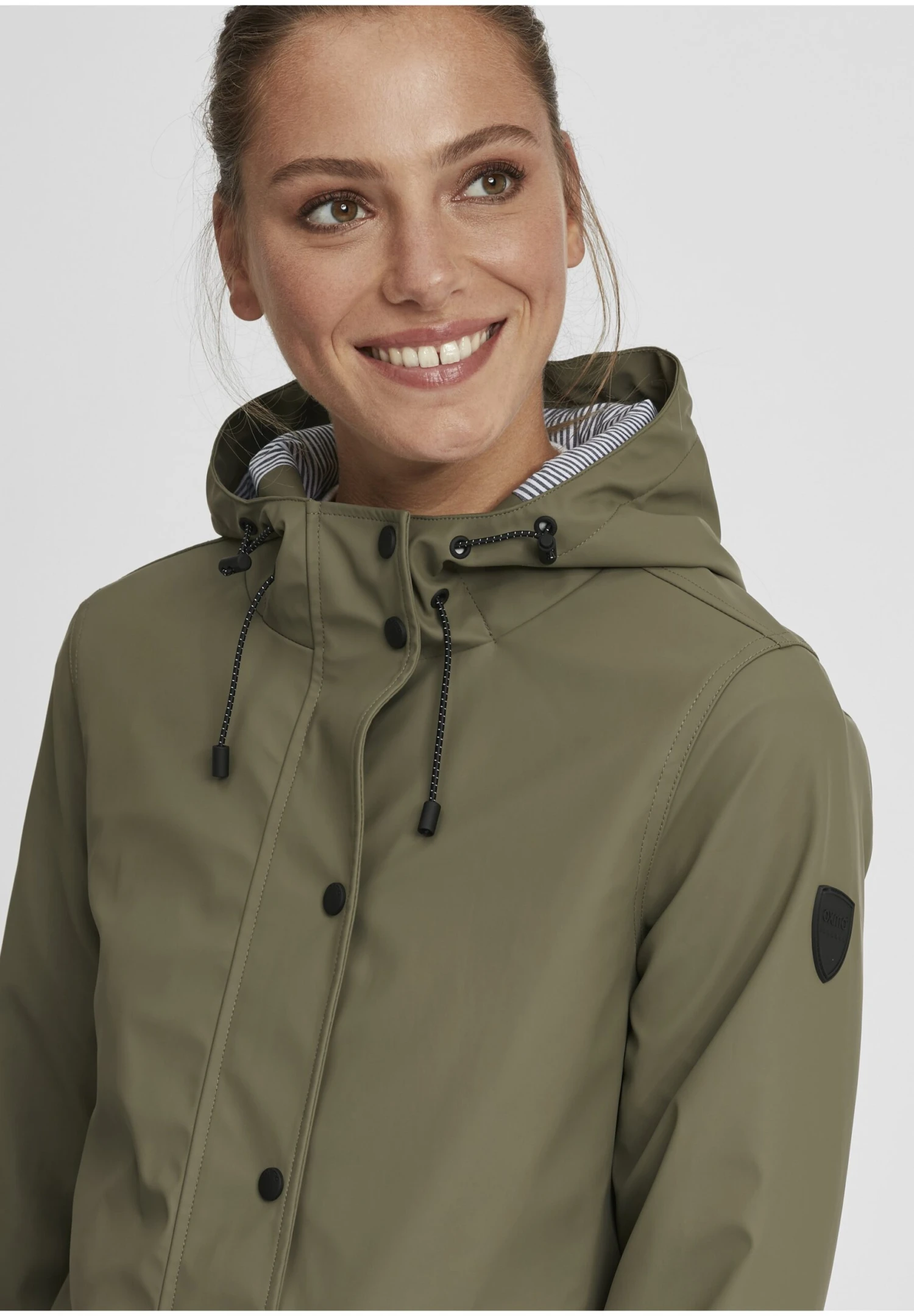 OXMO OXBECKY - Waterproof Jacket - Olive 4 OXMO OXBECKY - Waterproof Jacket - Olive - Image 4
