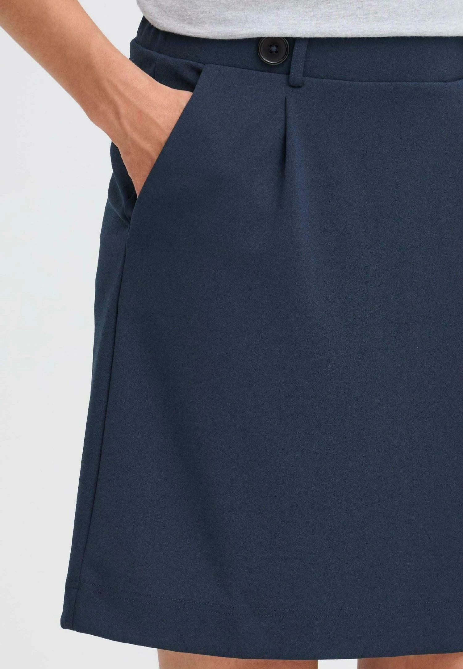 OXMO BMMTAYRA - A-line Skirt - Navy Blazer 4 OXMO BMMTAYRA - A-line Skirt - Navy Blazer - Image 4