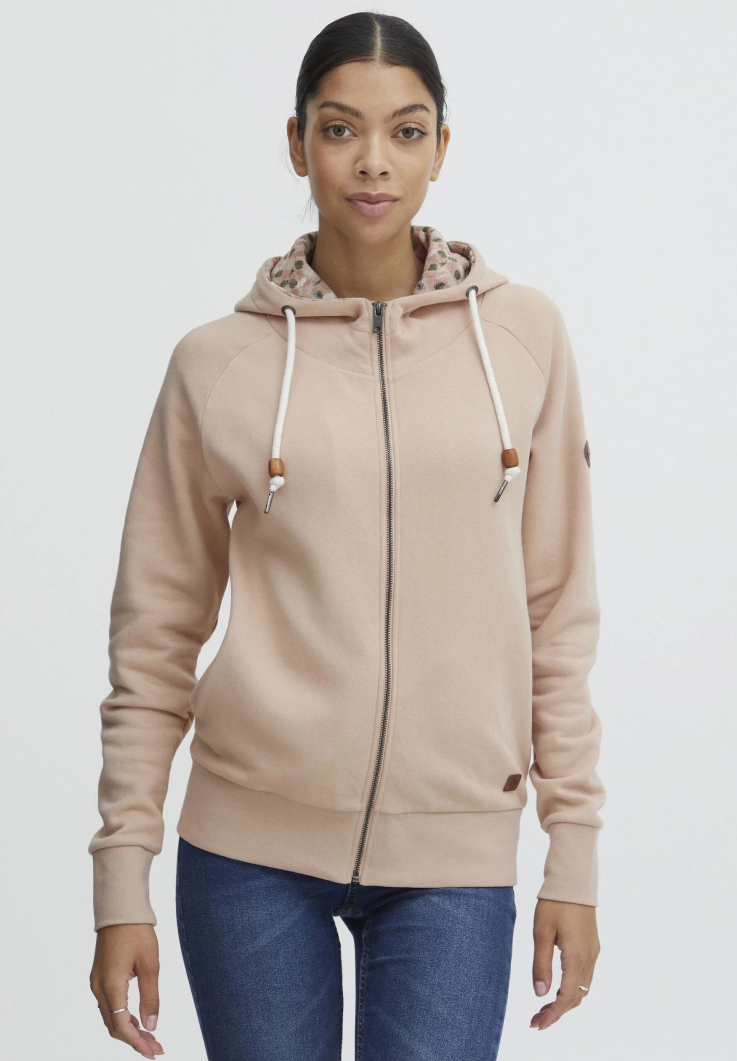 OXMO OXULLA - Zip-up Sweatshirt - Mahogany Rose 1 OXMO OXULLA - Zip-up Sweatshirt - Mahogany Rose