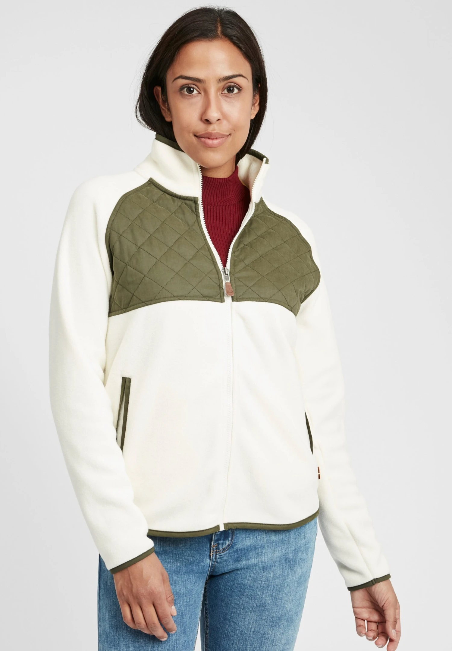 OXMO OXMalin - Fleece Jacket - Off White 1 OXMO OXMalin - Fleece Jacket - Off White