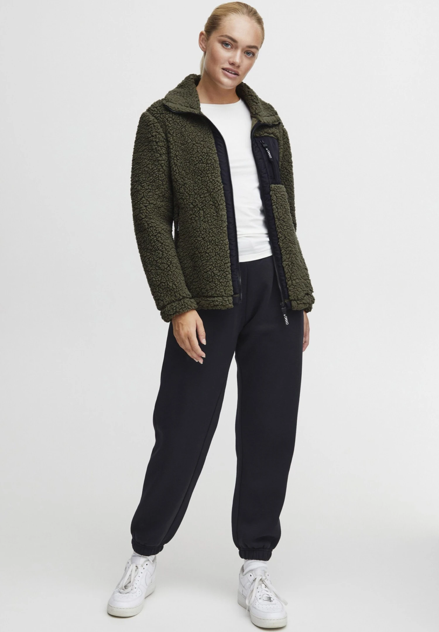 OXMO OXELLIN - Fleece Jacket - Dusty Olive 2 OXMO OXELLIN - Fleece Jacket - Dusty Olive - Image 2