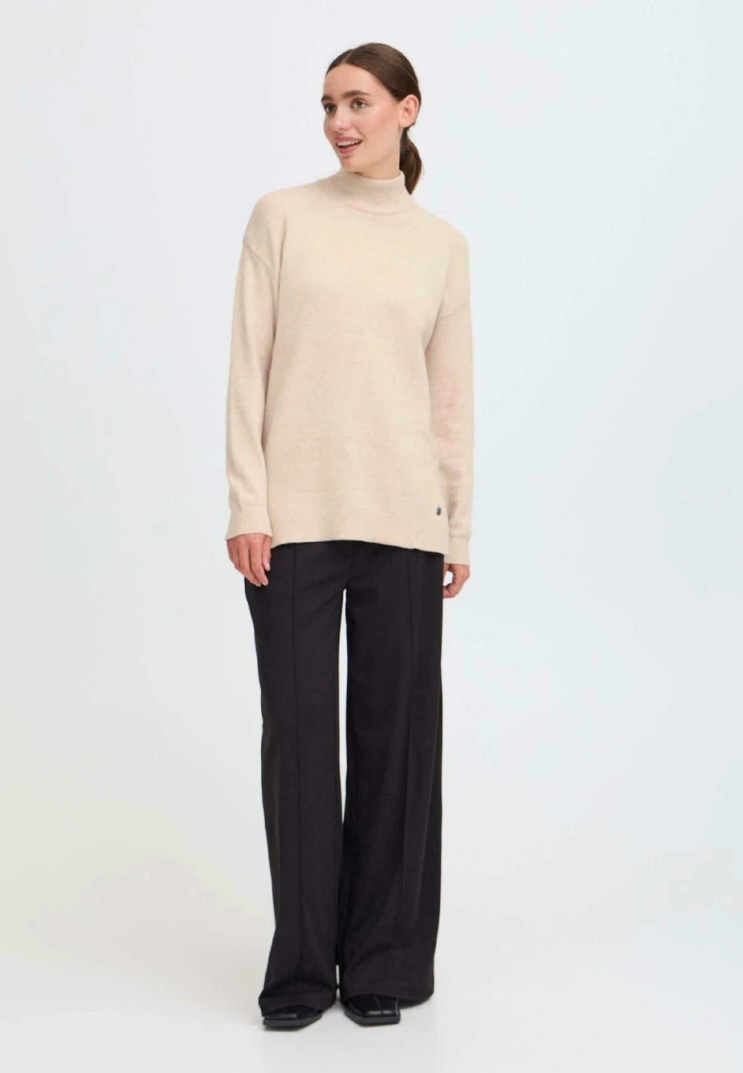 OXMO OXRatina - Jumper - Cement Melange 2 OXMO OXRatina - Jumper - Cement Melange - Image 2