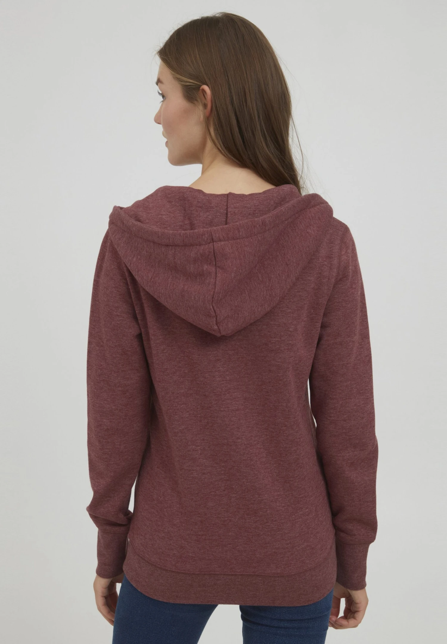 OXMO OXOLINDA - Zip-up Sweatshirt - Wine Red M 3 OXMO OXOLINDA - Zip-up Sweatshirt - Wine Red M - Image 3