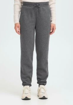 OXMO OXKAREN - Tracksuit Bottoms - Dark Grey Melange