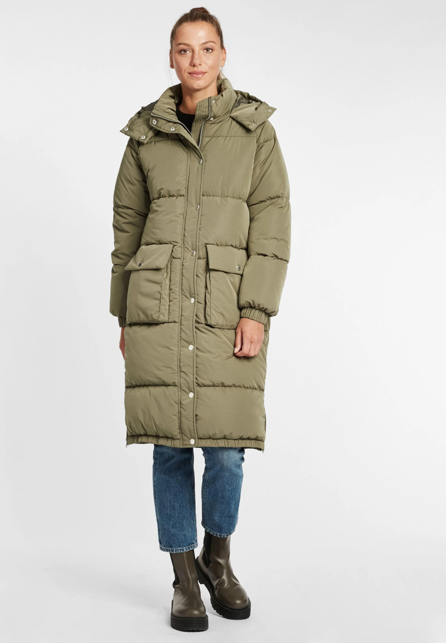 OXMO OXALBA - Winter Coat - Dusty Olive 1 OXMO OXALBA - Winter Coat - Dusty Olive