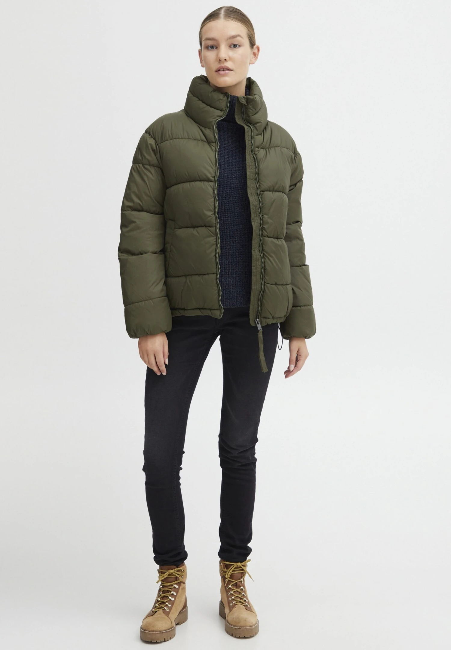 OXMO OXBODILA - Winter Jacket - Olive Night 2 OXMO OXBODILA - Winter Jacket - Olive Night - Image 2