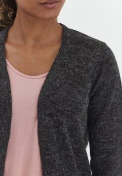 OXMO OXNENA - Cardigan - Charcoal Mix -OXMO Store b3d59f42cdda4aa5affd20b229803eed