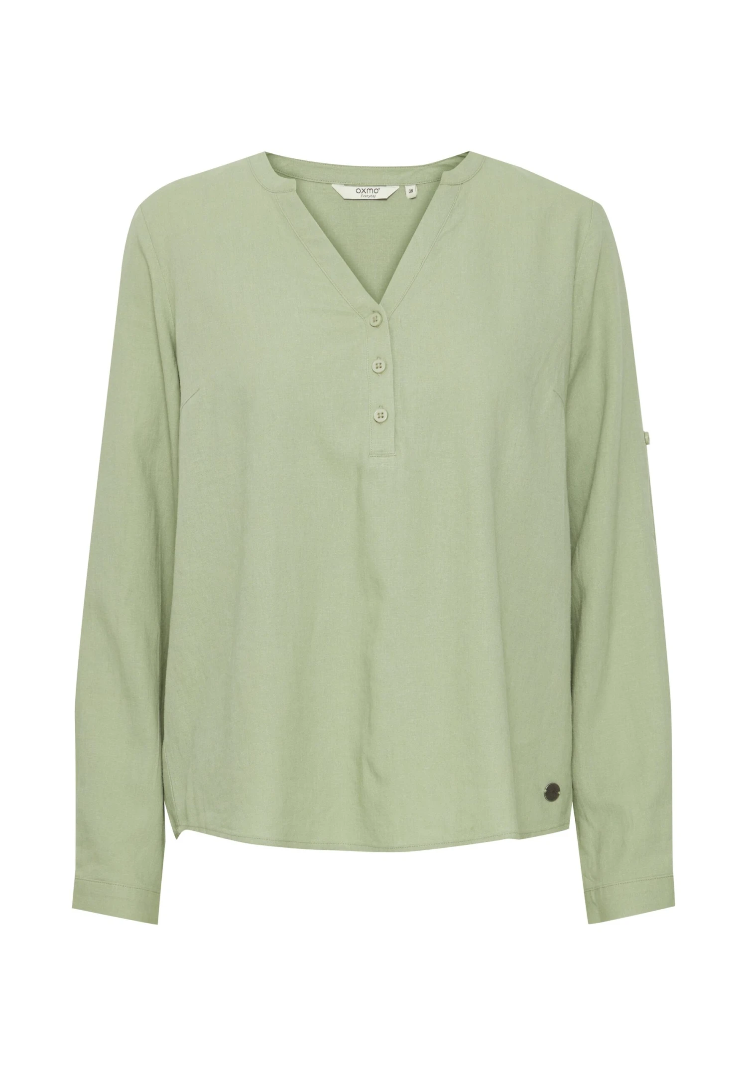 OXMO OXANJA LINEN MIX - Blouse - Seagrass 6 OXMO OXANJA LINEN MIX - Blouse - Seagrass - Image 6