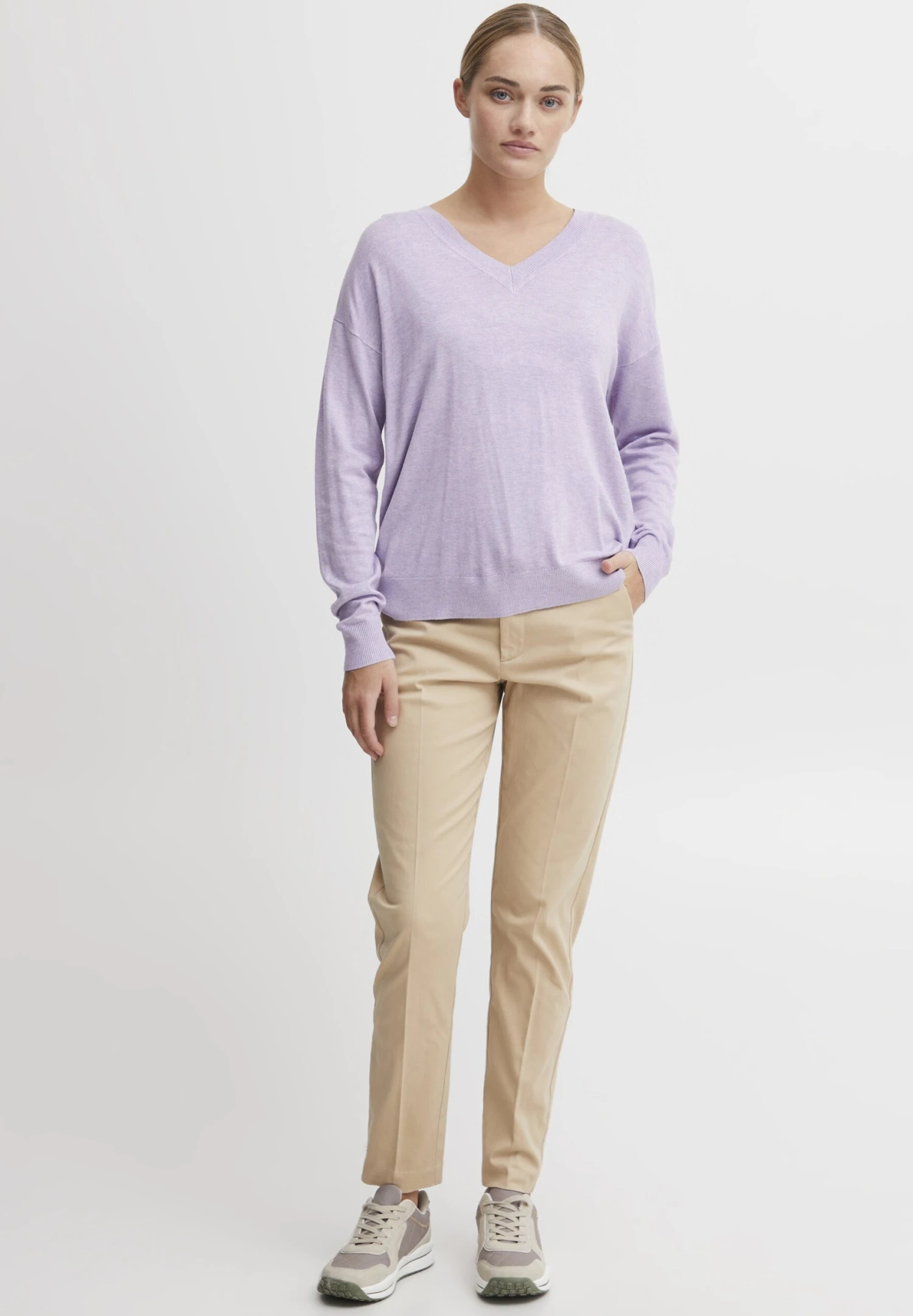 OXMO OXHelle - Jumper - Purple Rose Melange 2 OXMO OXHelle - Jumper - Purple Rose Melange - Image 2
