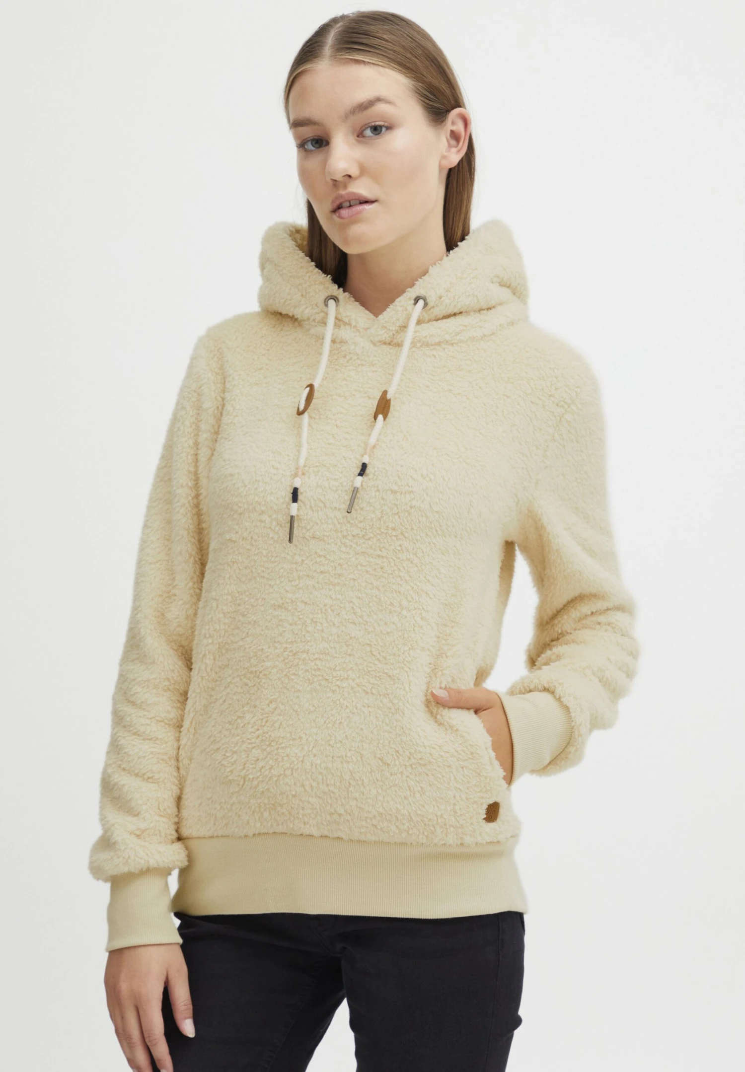OXMO OXAnniken - Fleece Jumper - Cloud Dancer 1 OXMO OXAnniken - Fleece Jumper - Cloud Dancer