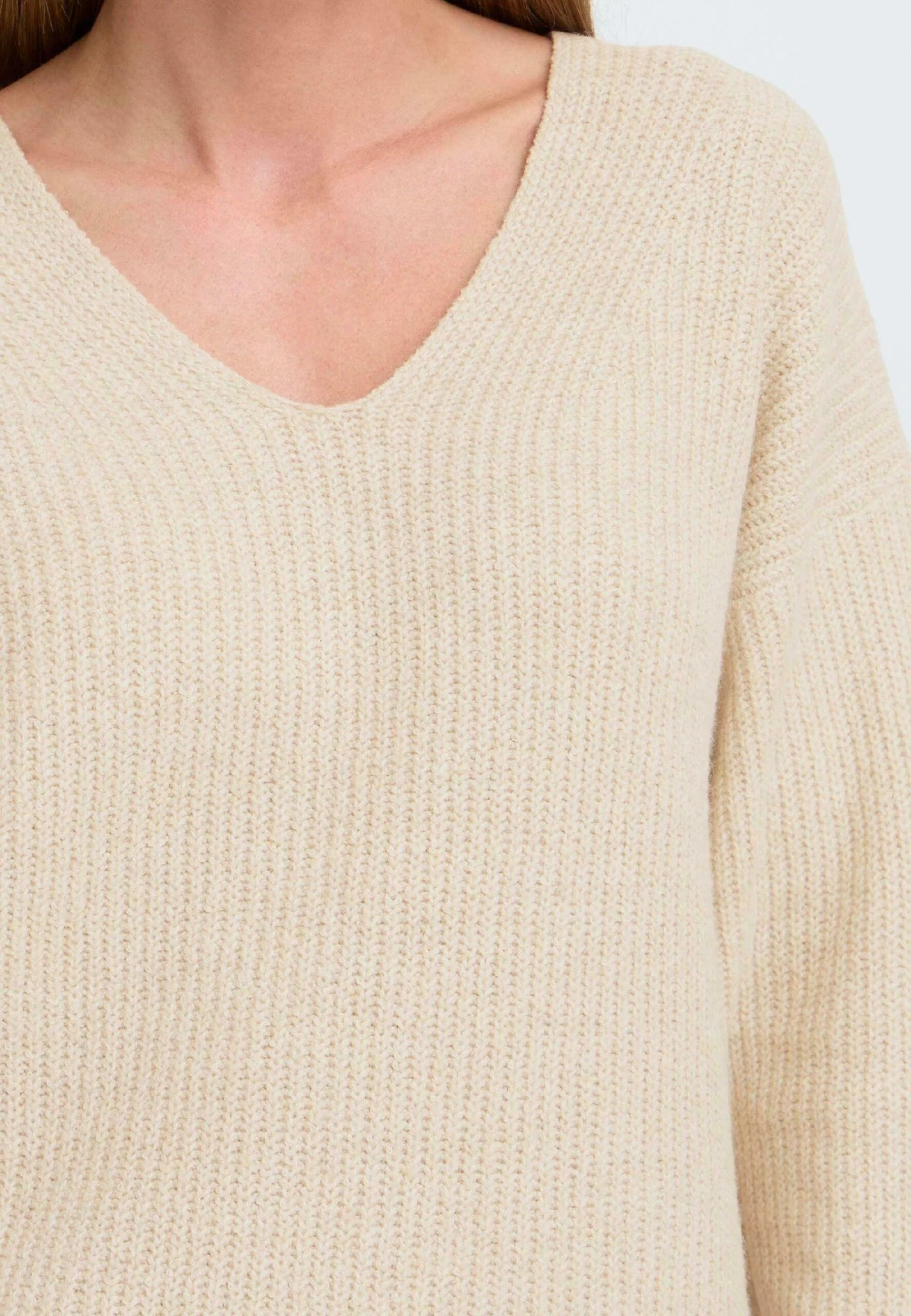 OXMO IHCALLIE - Jumper - Oatmeal Melange 5 OXMO IHCALLIE - Jumper - Oatmeal Melange - Image 5