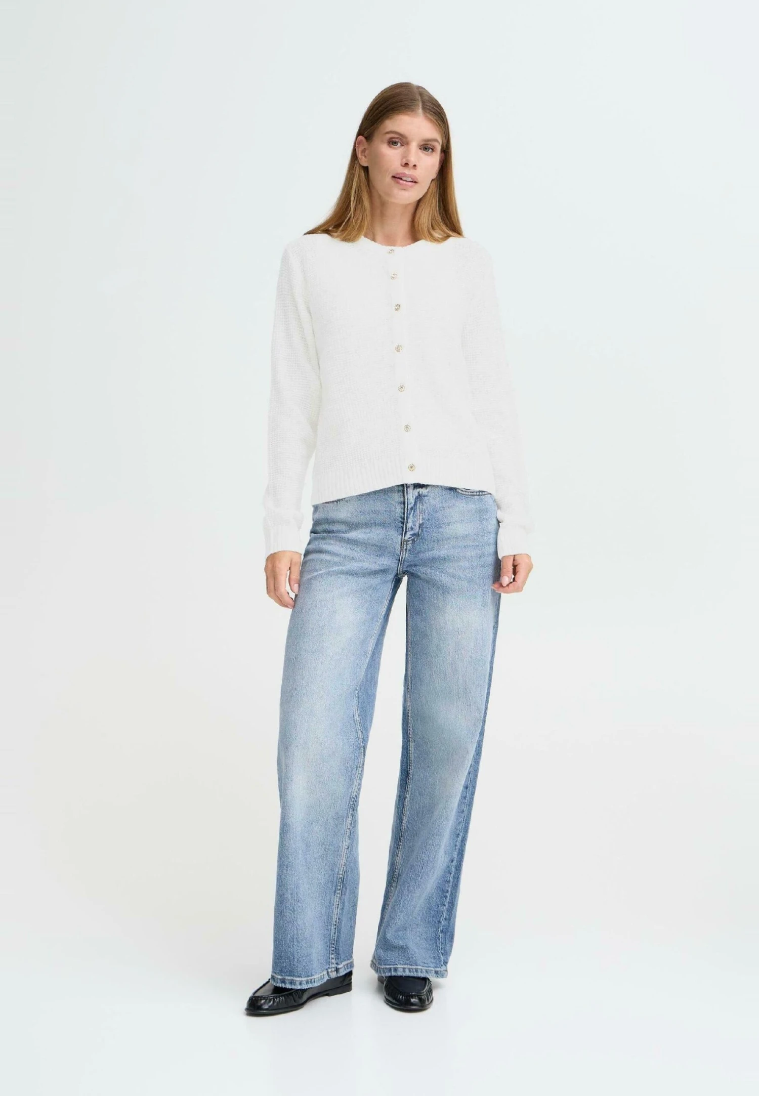 OXMO BMMOMA - Cardigan - Marshmallow 2 OXMO BMMOMA - Cardigan - Marshmallow - Image 2