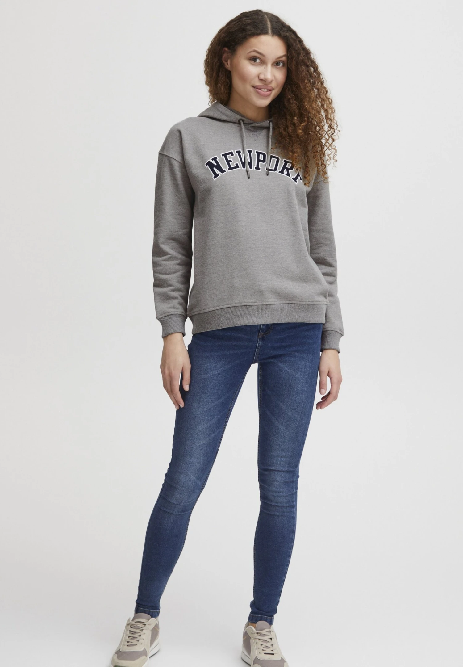 OXMO OXCOLISA - Hoodie - Medium Grey Melange 2 OXMO OXCOLISA - Hoodie - Medium Grey Melange - Image 2