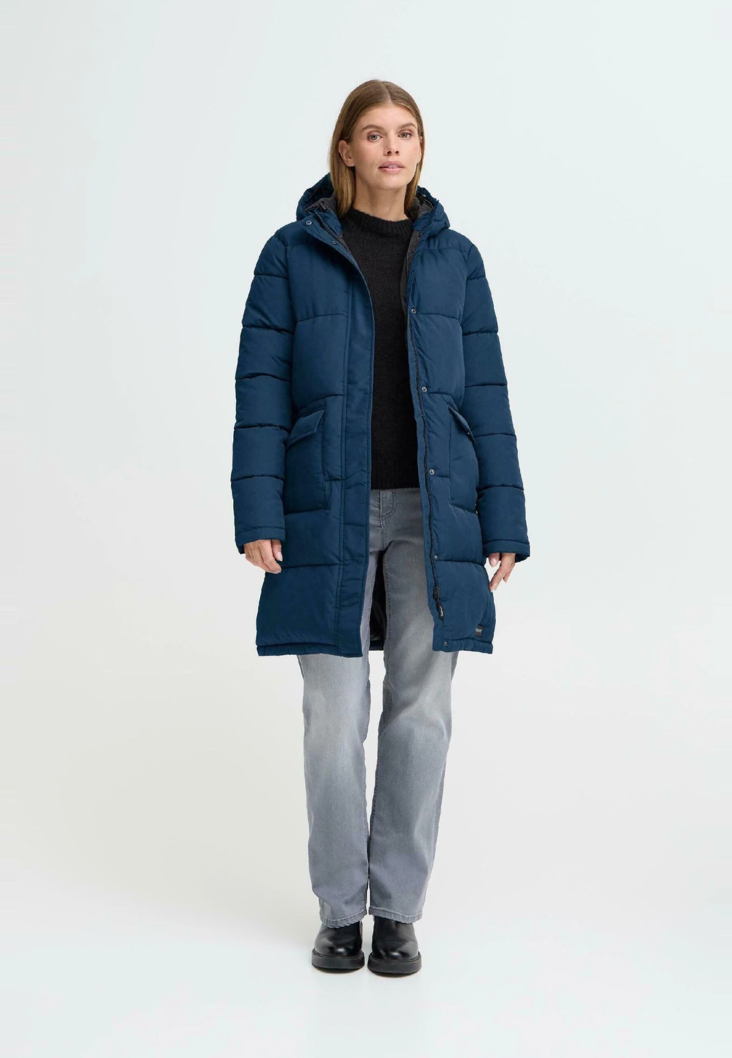 OXMO OX LONG - Winter Coat - Dress Blues 1 OXMO OX LONG - Winter Coat - Dress Blues