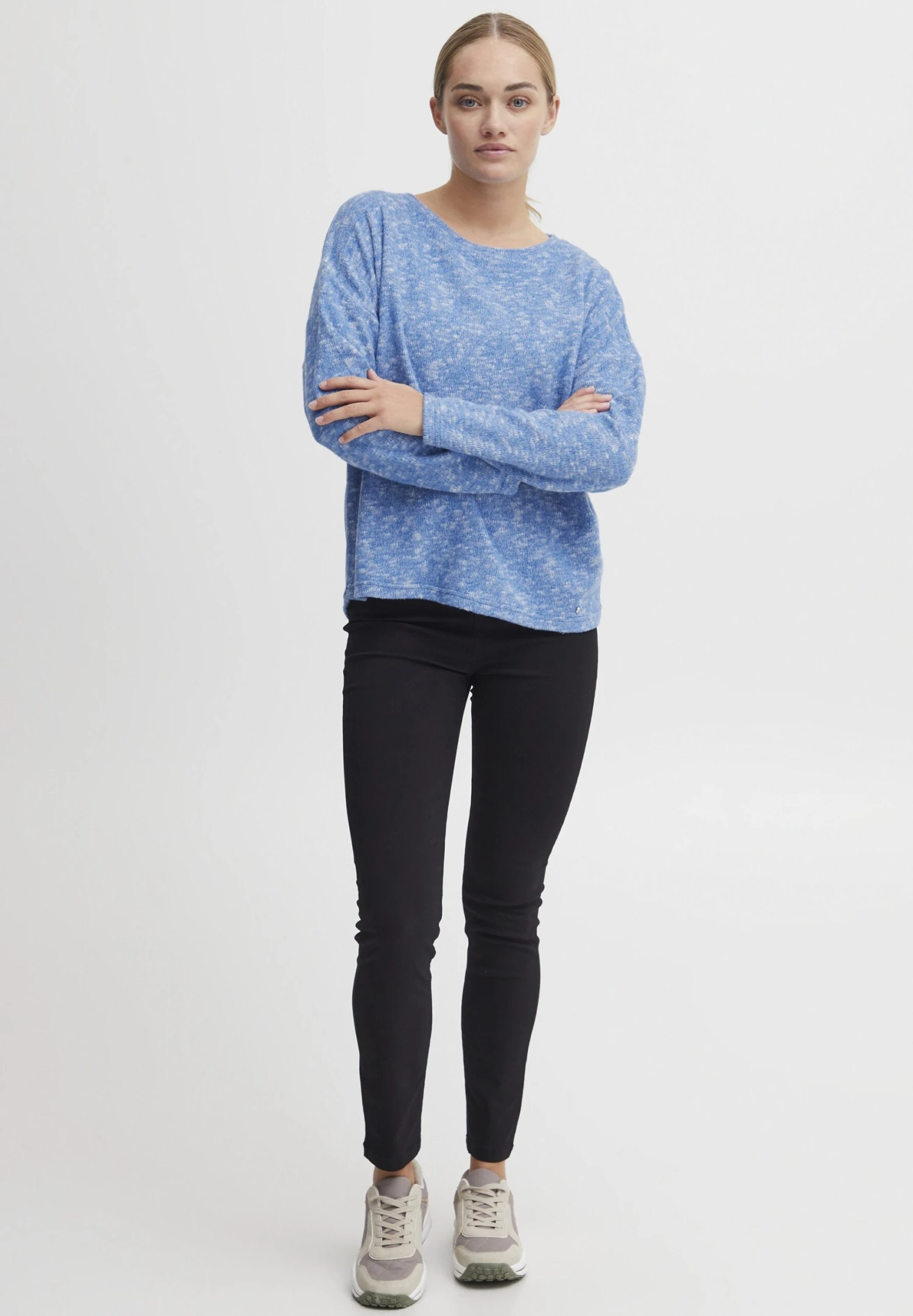 OXMO OXSANNE - Sweatshirt - Strong Blue Melange 2 OXMO OXSANNE - Sweatshirt - Strong Blue Melange - Image 2