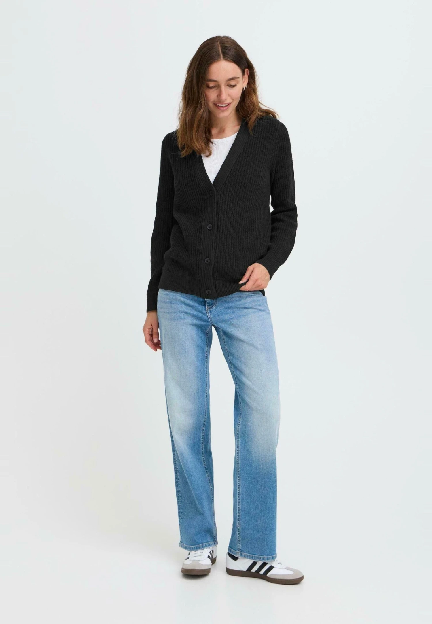 OXMO OXKIMMIE - Cardigan - True Black 2 OXMO OXKIMMIE - Cardigan - True Black - Image 2