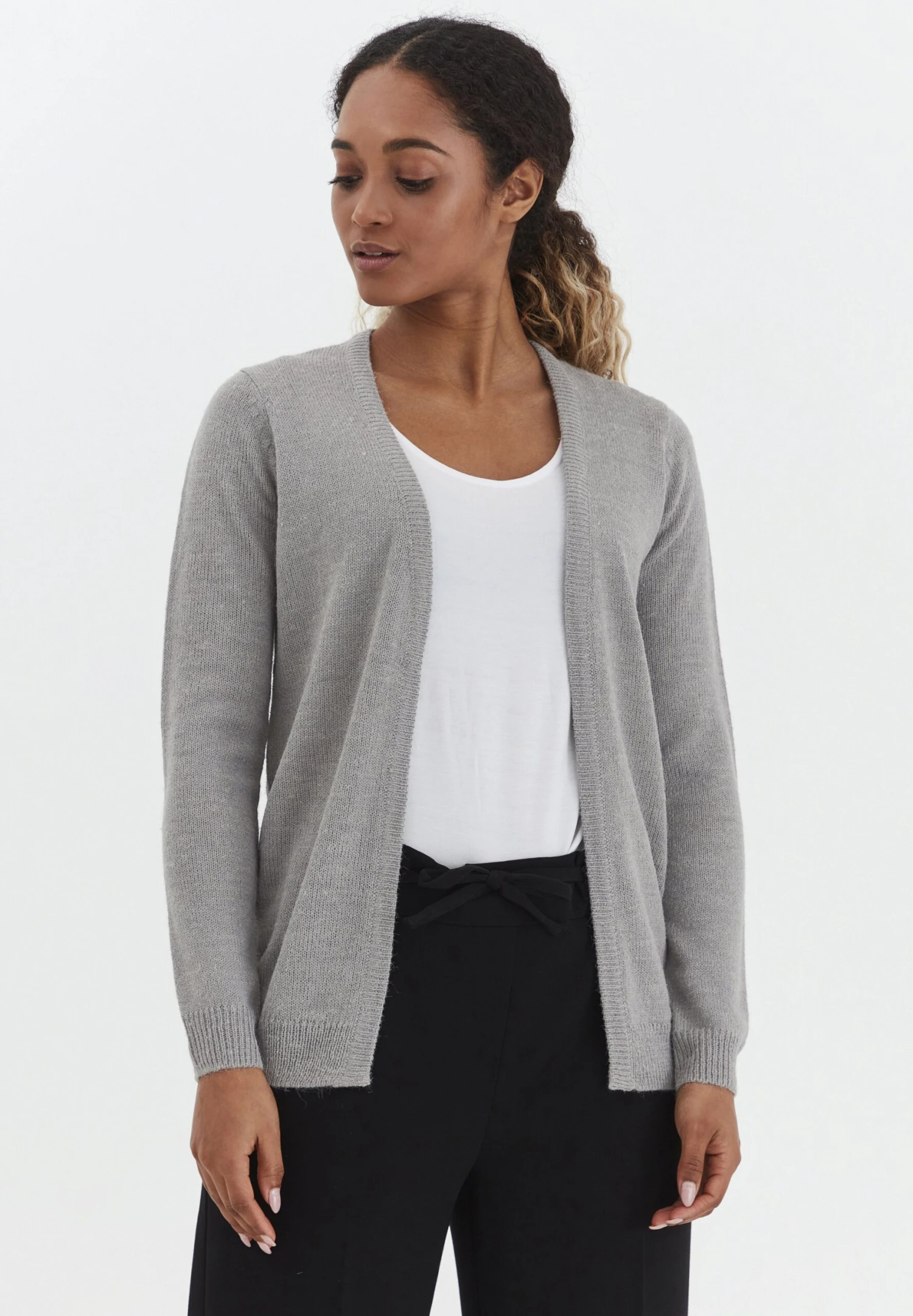 OXMO OXNENA - Cardigan - Stone Mix 1 OXMO OXNENA - Cardigan - Stone Mix