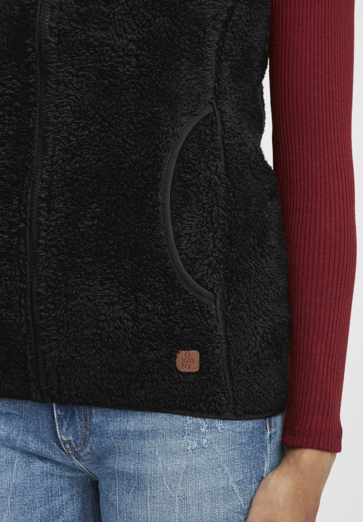 OXMO OXTHERI - Waistcoat - Black 5 OXMO OXTHERI - Waistcoat - Black - Image 5