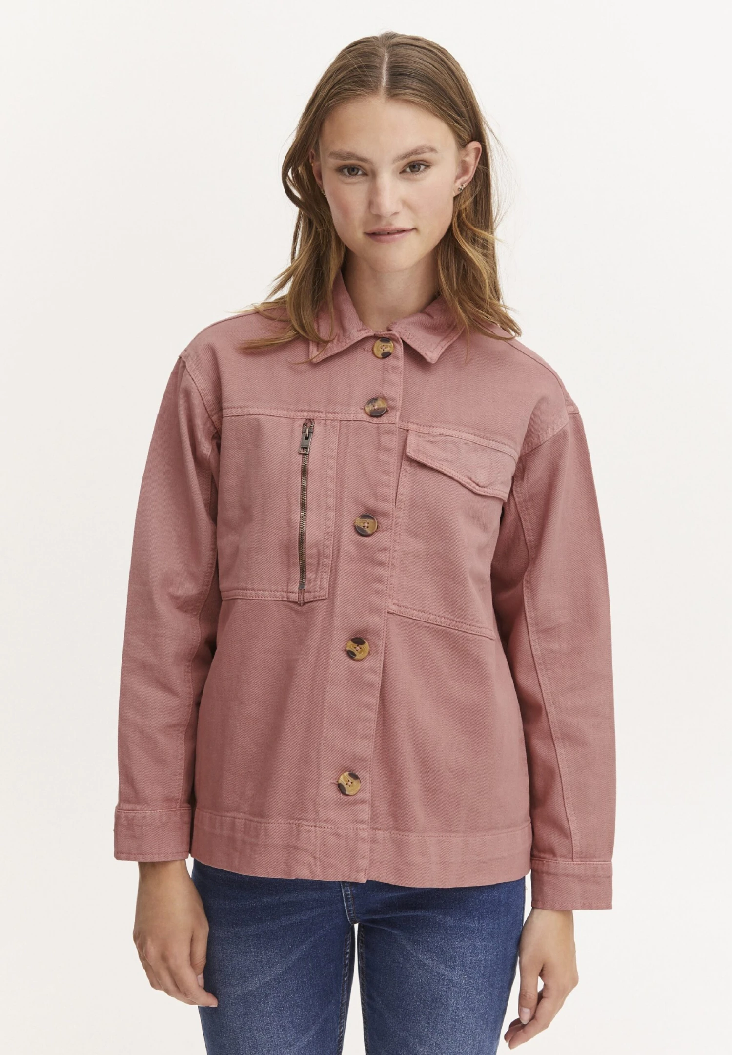 OXMO OXTAMI - Denim Jacket - Ash Rose 1 OXMO OXTAMI - Denim Jacket - Ash Rose