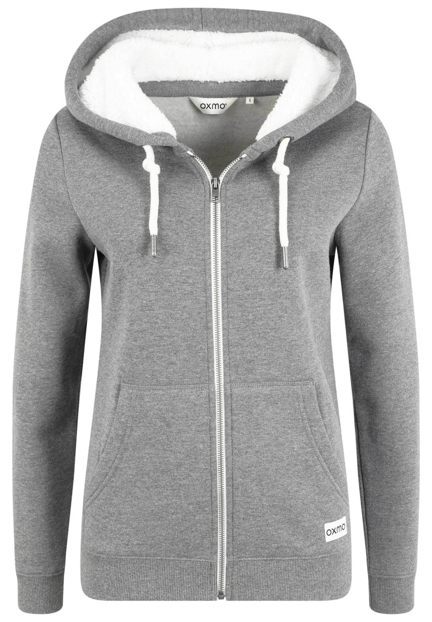 OXMO OXBINJI - Zip-up Sweatshirt - Grey Melange 6 OXMO OXBINJI - Zip-up Sweatshirt - Grey Melange - Image 6