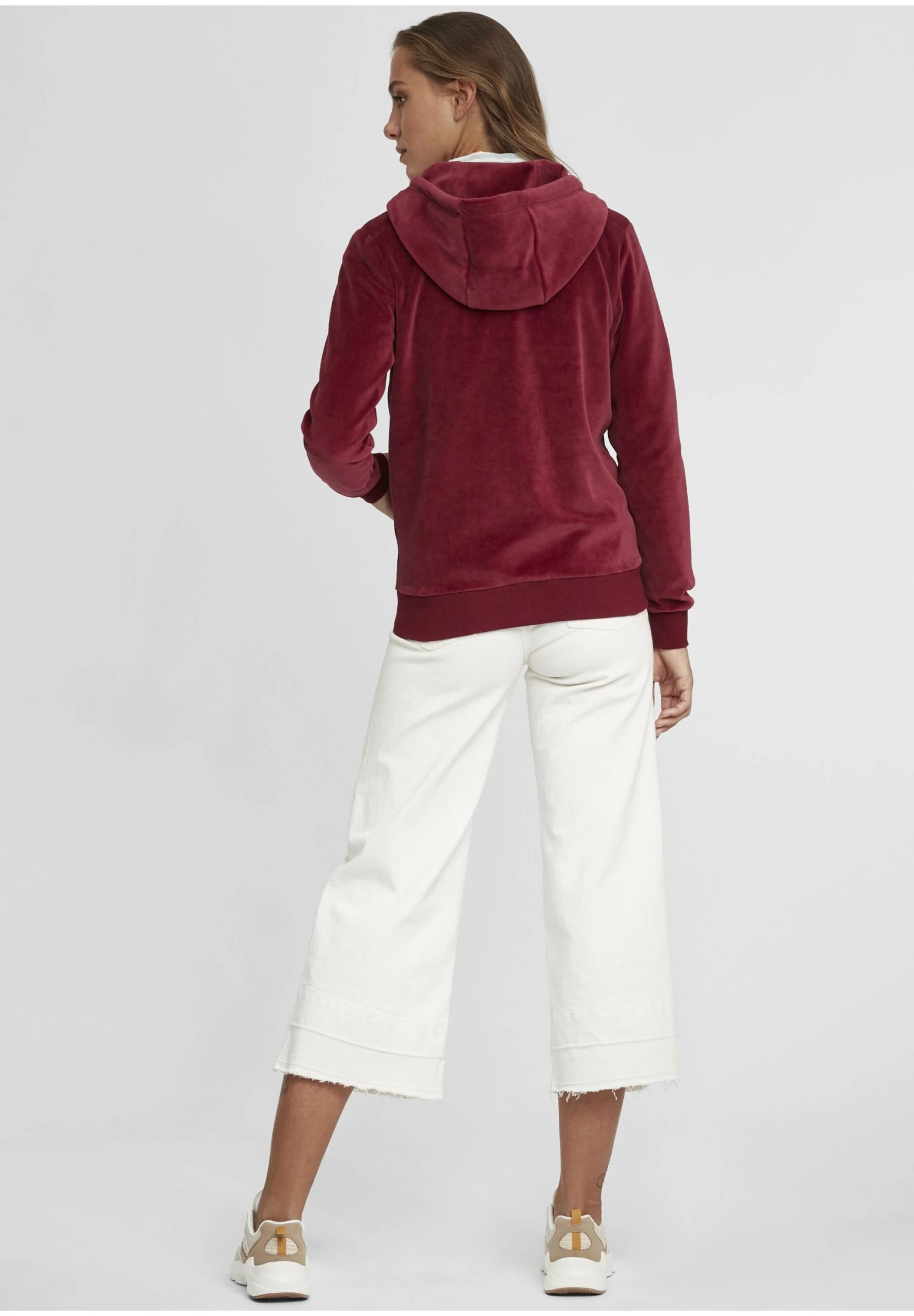 OXMO OXVICKY - Zip-up Sweatshirt - Wine Red 3 OXMO OXVICKY - Zip-up Sweatshirt - Wine Red - Image 3