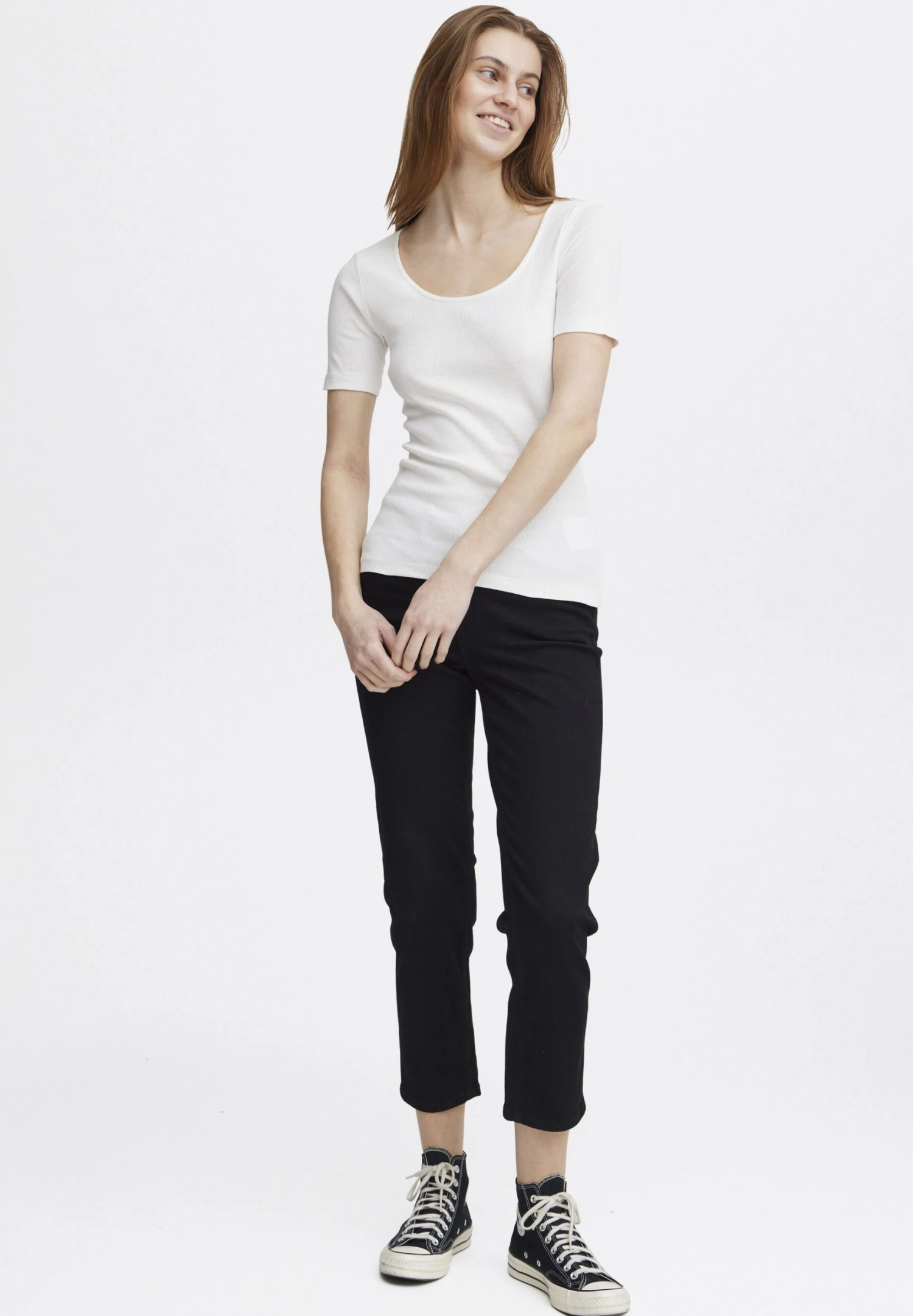 OXMO OXISAN 2 PACK - Basic T-shirt - White White 2 OXMO OXISAN 2 PACK - Basic T-shirt - White White - Image 2