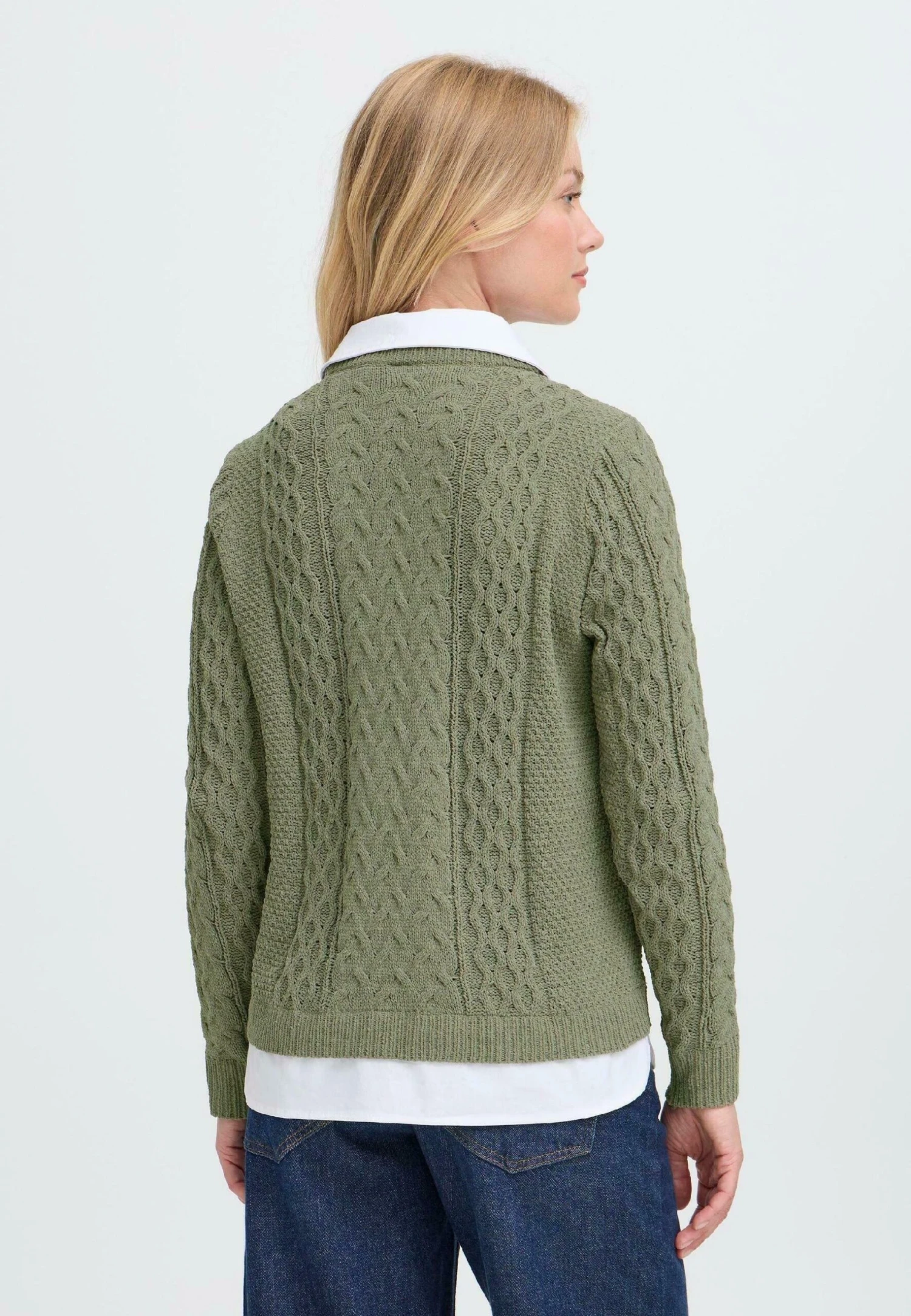 OXMO FRSANVI - Jumper - Dusty Olive 3 OXMO FRSANVI - Jumper - Dusty Olive - Image 3