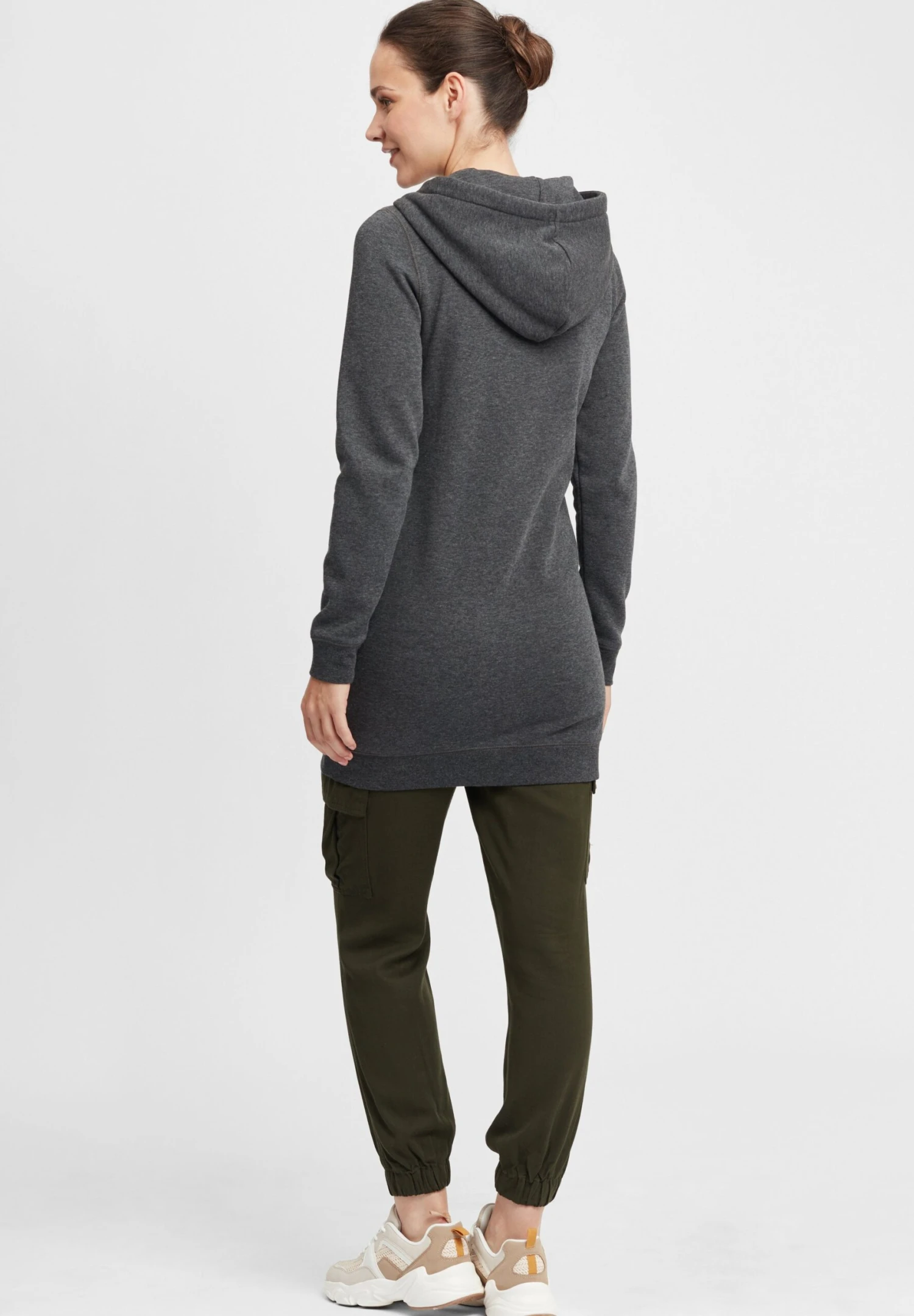 OXMO OXOlinda - Zip-up Sweatshirt - Dar Grey M 3 OXMO OXOlinda - Zip-up Sweatshirt - Dar Grey M - Image 3