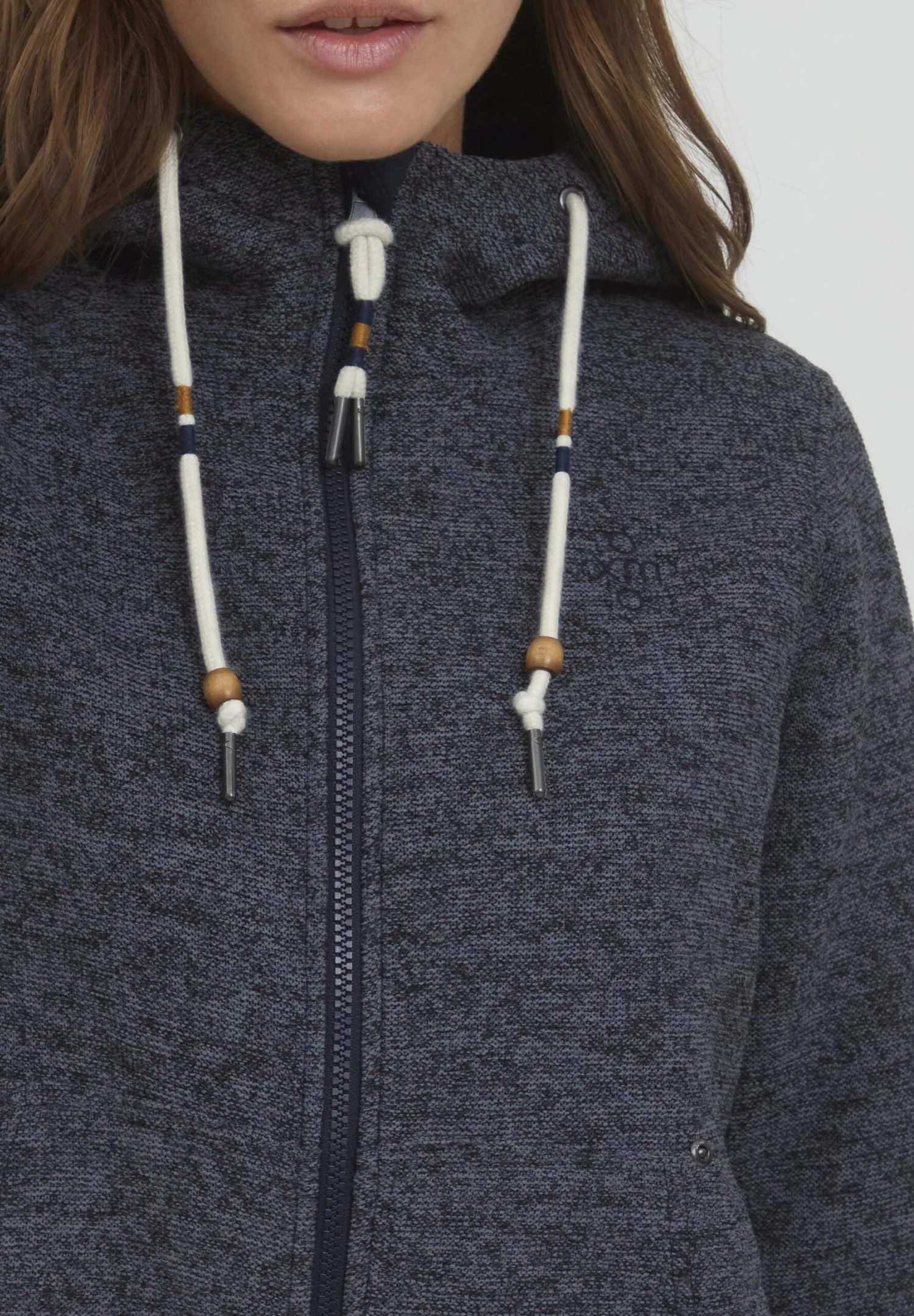 OXMO OXFia - Zip-up Sweatshirt - Blue 4 OXMO OXFia - Zip-up Sweatshirt - Blue - Image 4