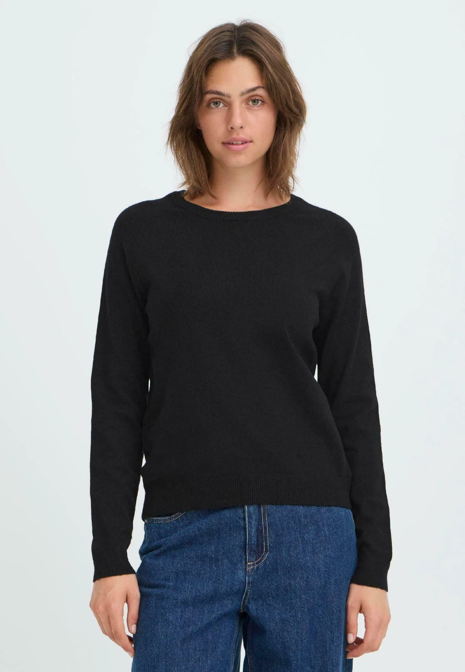 OXMO BMMNORA RAGLAN - Jumper - Black 1 OXMO BMMNORA RAGLAN - Jumper - Black