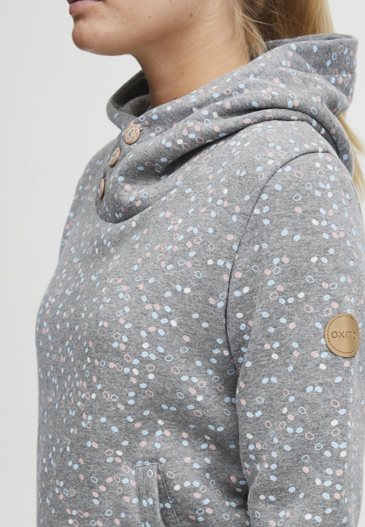 OXMO OX - Hoodie - Medium Grey Melange 4 OXMO OX - Hoodie - Medium Grey Melange - Image 4