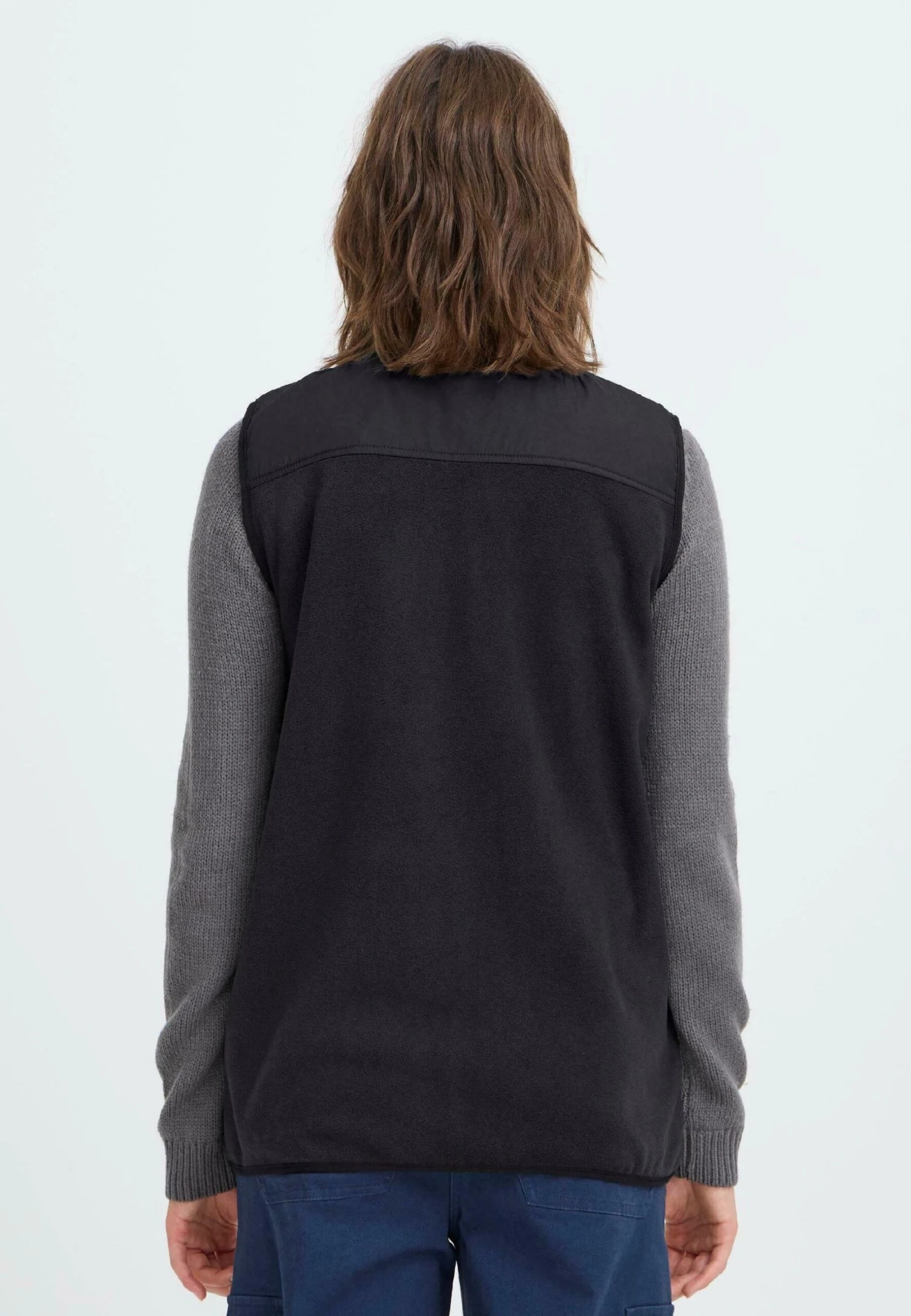 OXMO OXNETE FLEECE - Waistcoat - Black 3 OXMO OXNETE FLEECE - Waistcoat - Black - Image 3