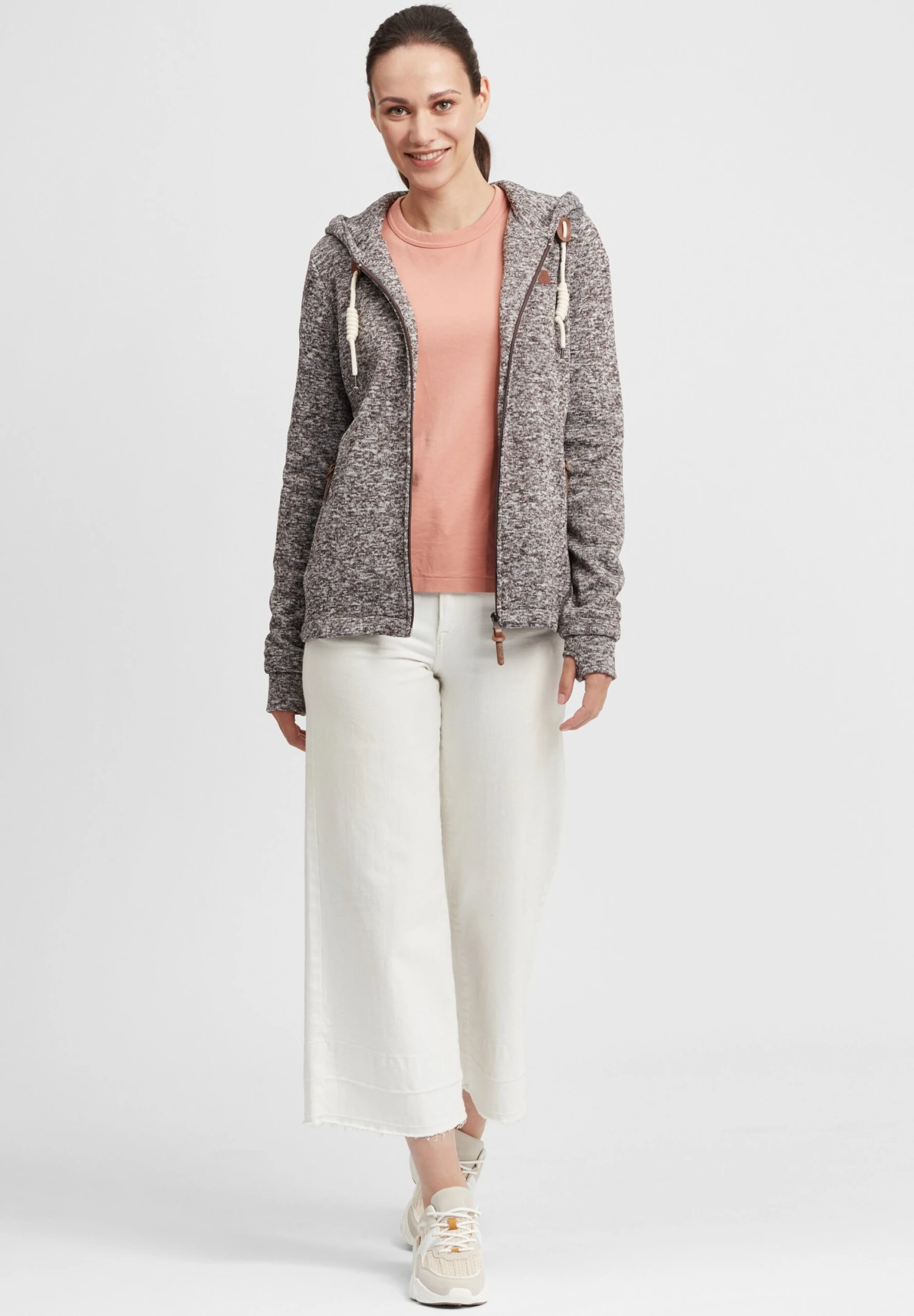 OXMO OXThory - Zip-up Sweatshirt - Coffee Bea 2 OXMO OXThory - Zip-up Sweatshirt - Coffee Bea - Image 2