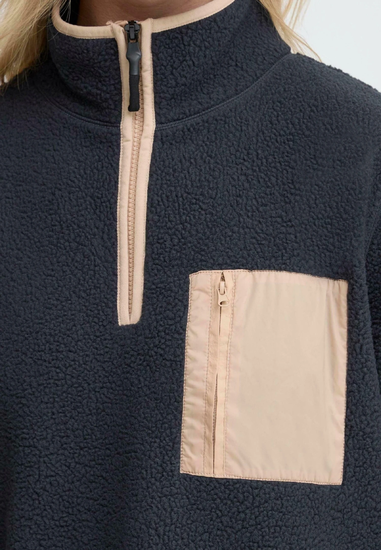 OXMO OXPIALA - Fleece Jumper - Total Eclipse 4 OXMO OXPIALA - Fleece Jumper - Total Eclipse - Image 4