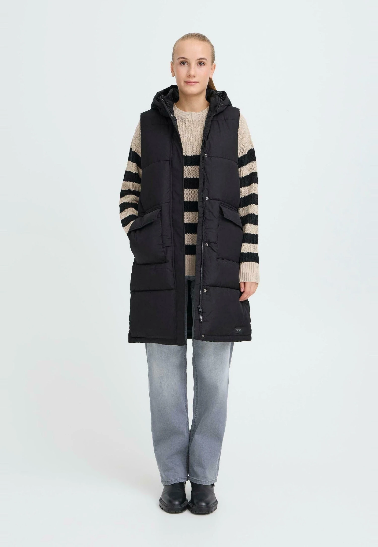 OXMO OXMINNA - Waistcoat - Black 2 OXMO OXMINNA - Waistcoat - Black - Image 2