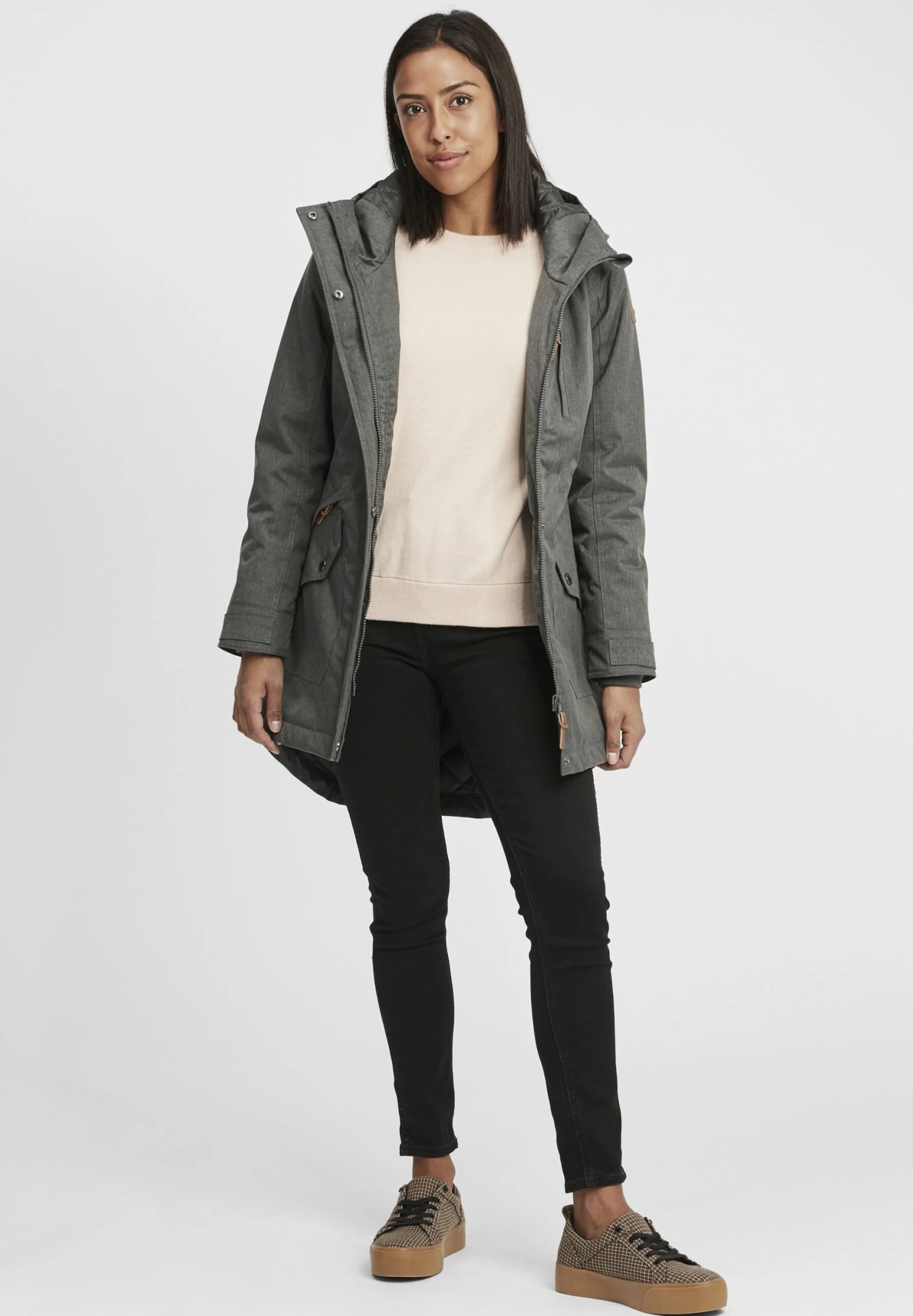 OXMO OXBELLA - Parka - Dark Grey 2 OXMO OXBELLA - Parka - Dark Grey - Image 2