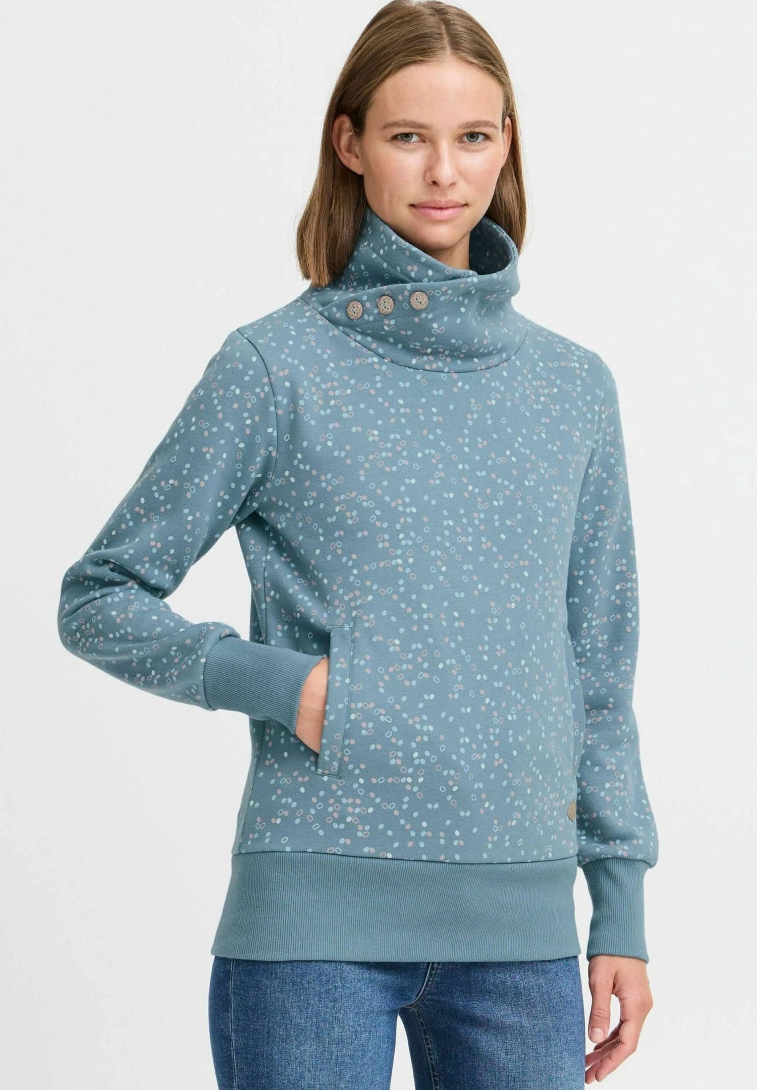 OXMO OXBEATANETTE - Sweatshirt - Bluestone 1 OXMO OXBEATANETTE - Sweatshirt - Bluestone