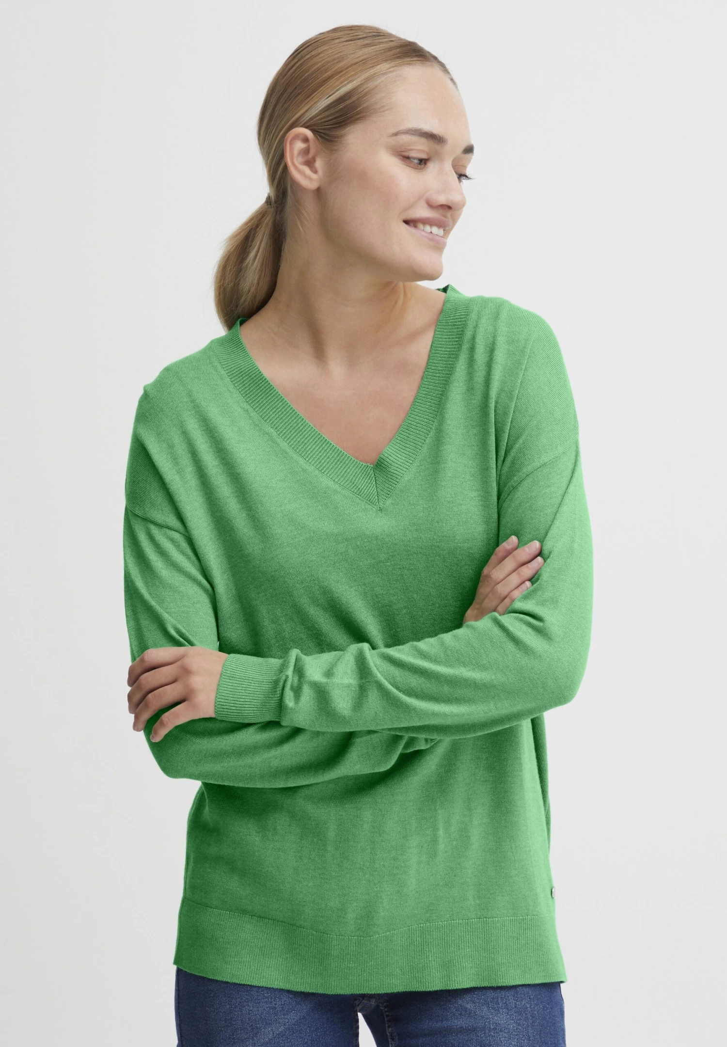 OXMO OXHelle - Jumper - Ming Green Melange 1 OXMO OXHelle - Jumper - Ming Green Melange