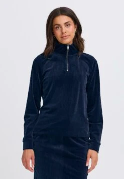 OXMO OXEBBA HALFZIP - Sweatshirt - Dress Blues