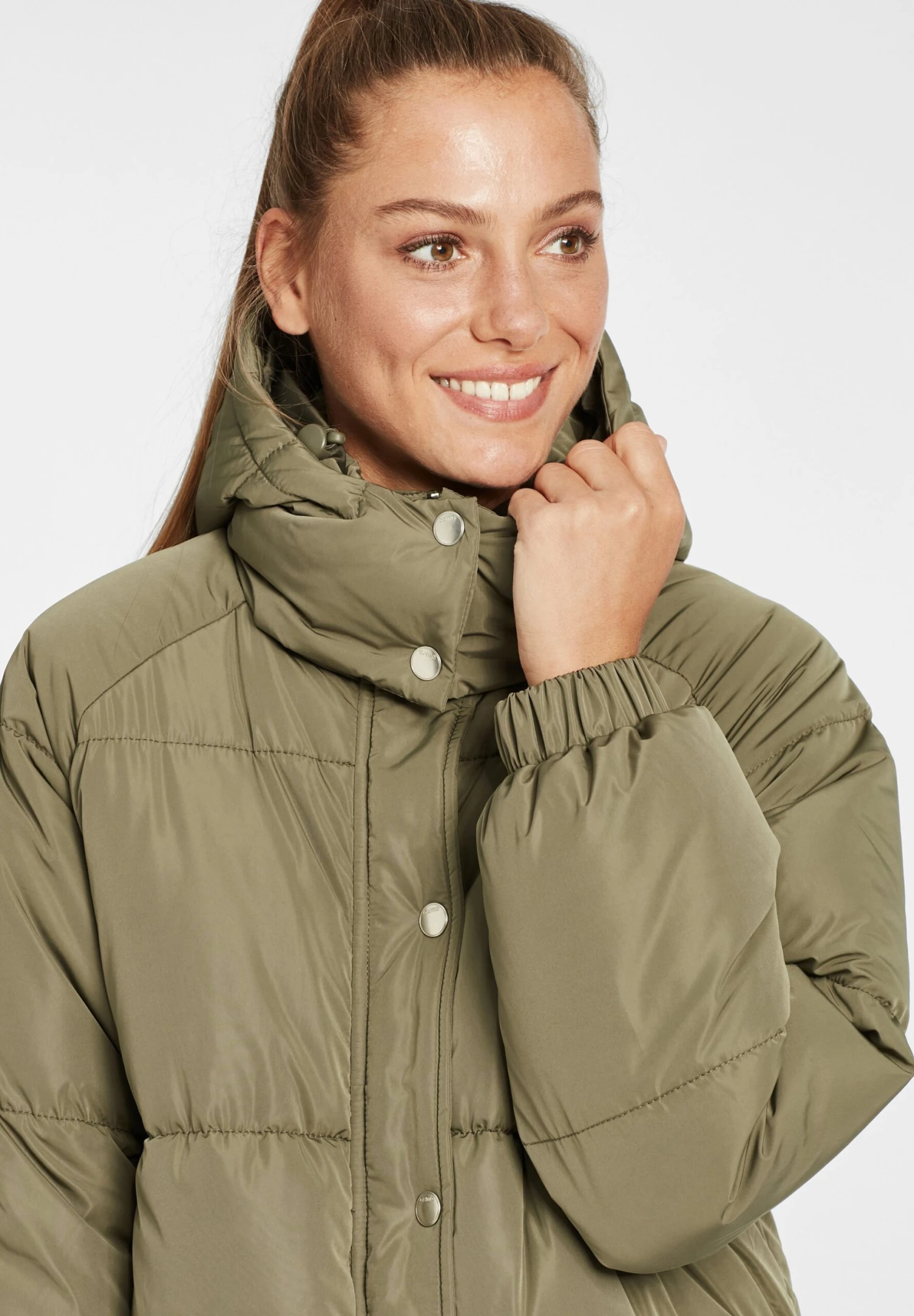 OXMO OXALBA - Winter Coat - Dusty Olive 4 OXMO OXALBA - Winter Coat - Dusty Olive - Image 4